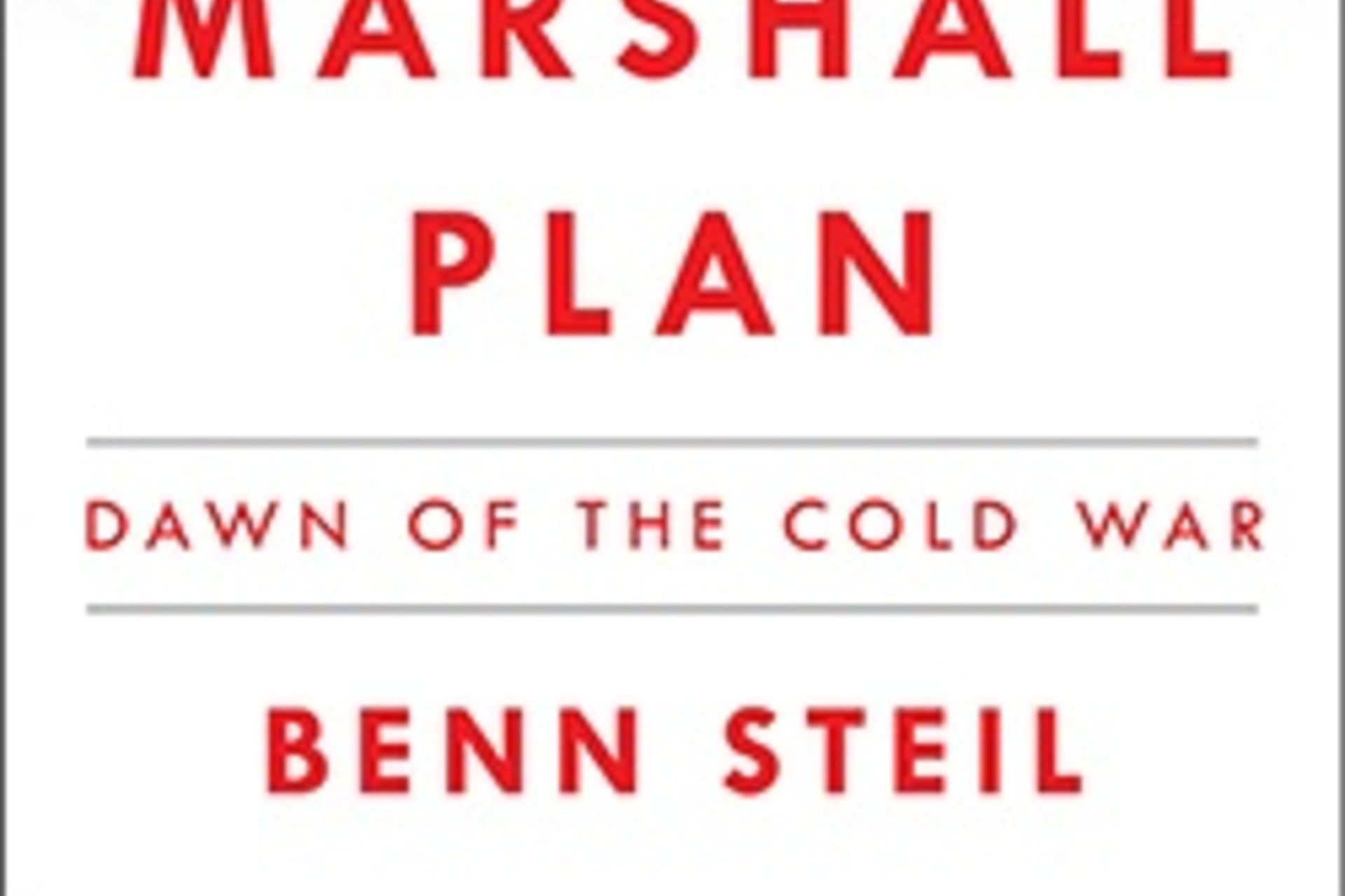 The Marshall Plan Book Cover