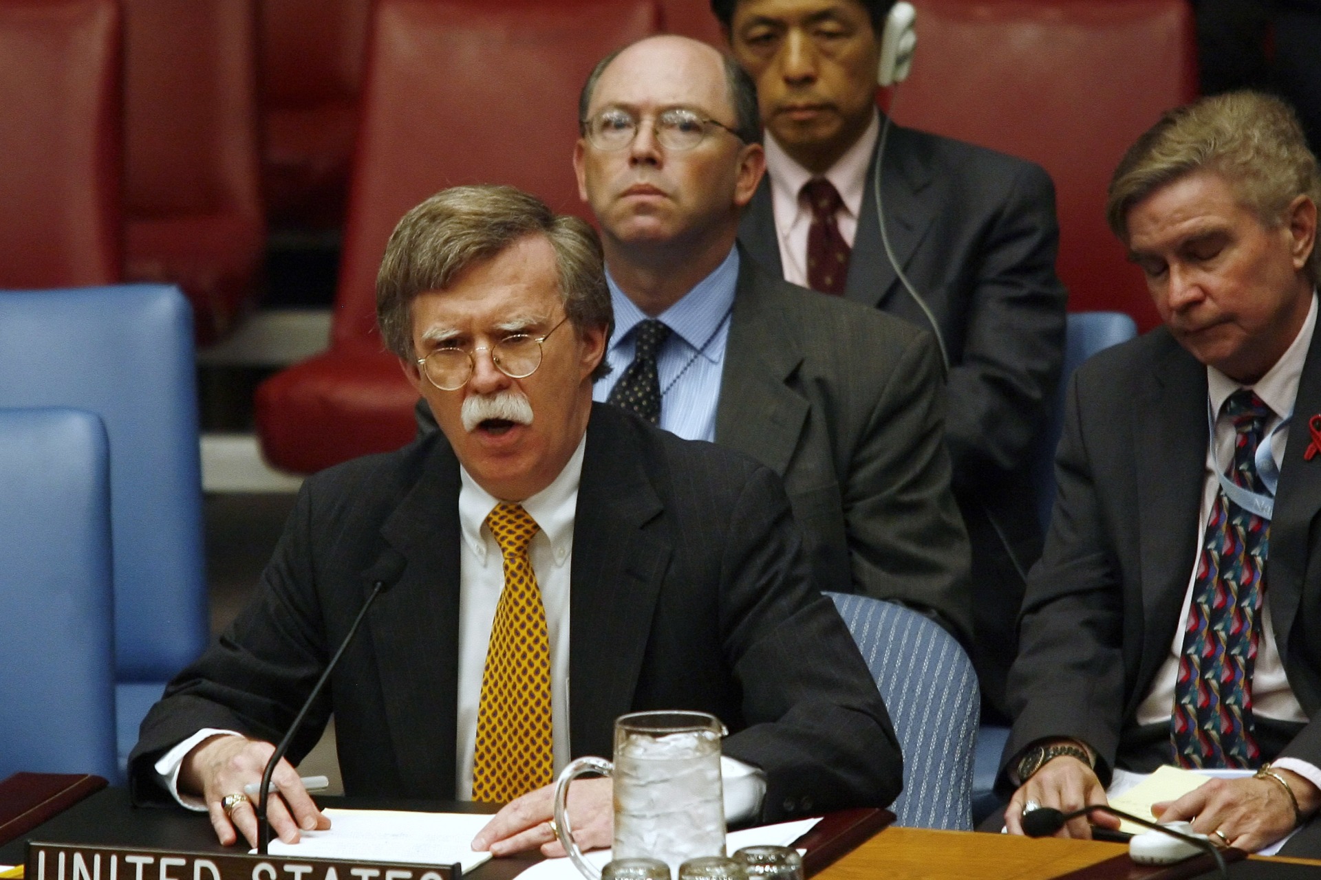 <p>U.S. Ambassador to the UN John Bolton speaks at the UN headquarters in New York on November 11, 2006. </p>