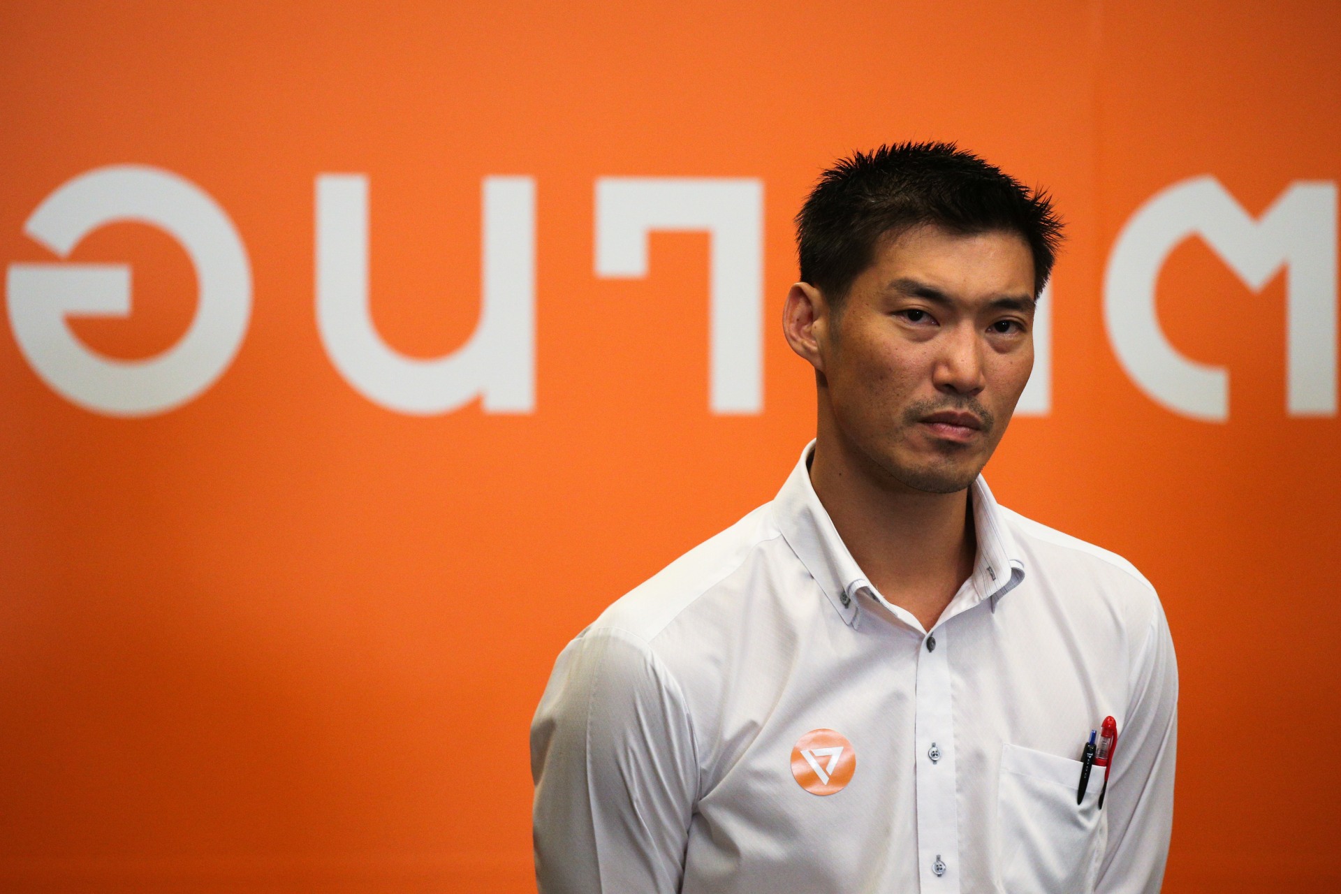 <p>Thanathorn Juangroongruangkit, the founder of Thailand’s Future Forward Party, looks on during the launch of the party in Bangkok, Thailand, on March 15, 2018.</p>
