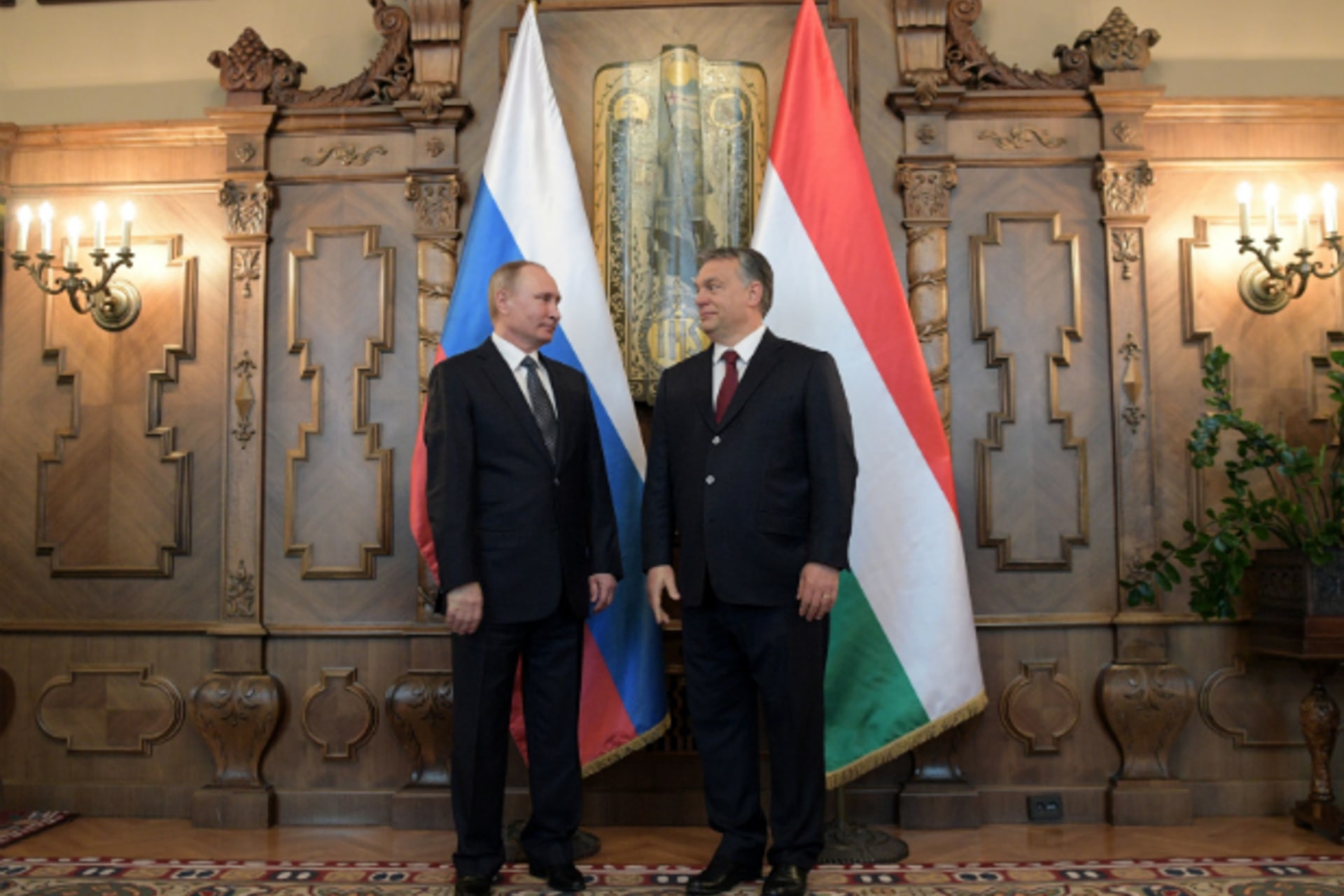 <p>Russian President Vladimir Putin meets with Hungarian Prime Minister Viktor Orban in Budapest, Hungary, on February 2, 2017 (Reuters/Alexei Druzhinin)</p>
