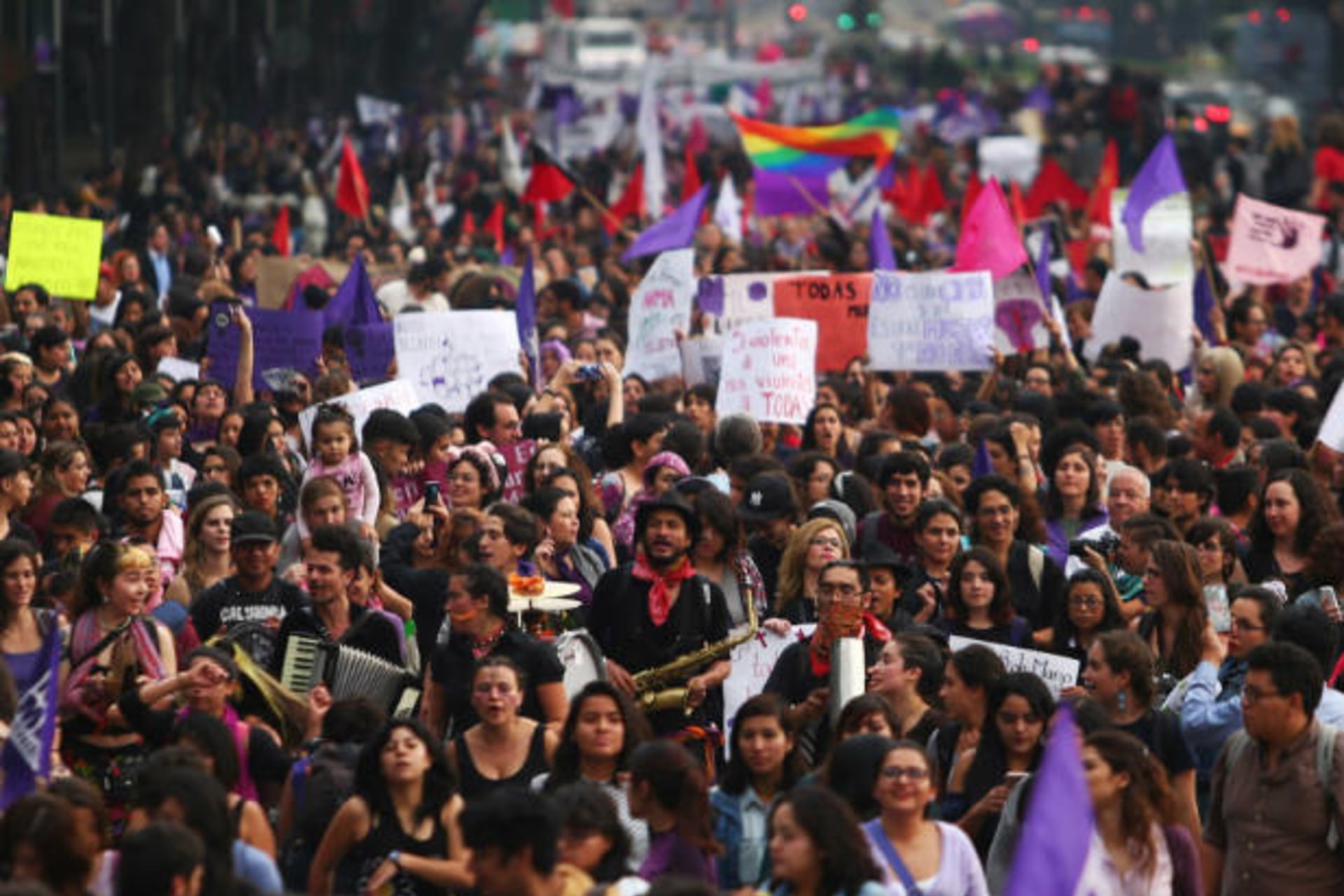 <p>Mexico women march women’s day</p>