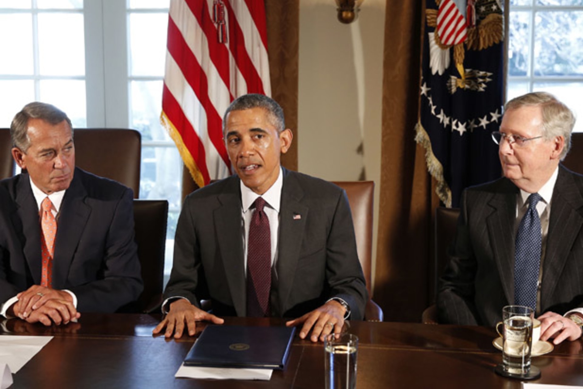 <p>Barack Obama bipartisan Congressional leaders White House</p>
