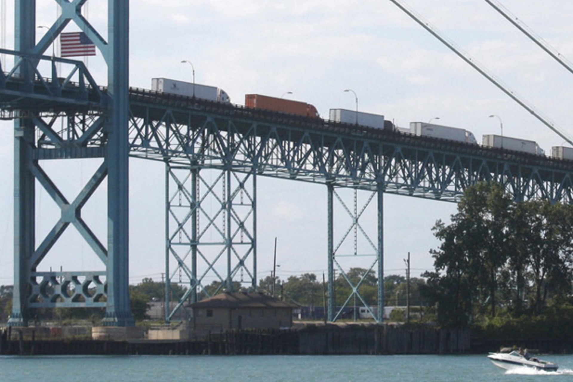 <p>Ambassador bridge Detroit Michigan Windsor Ontario</p>

