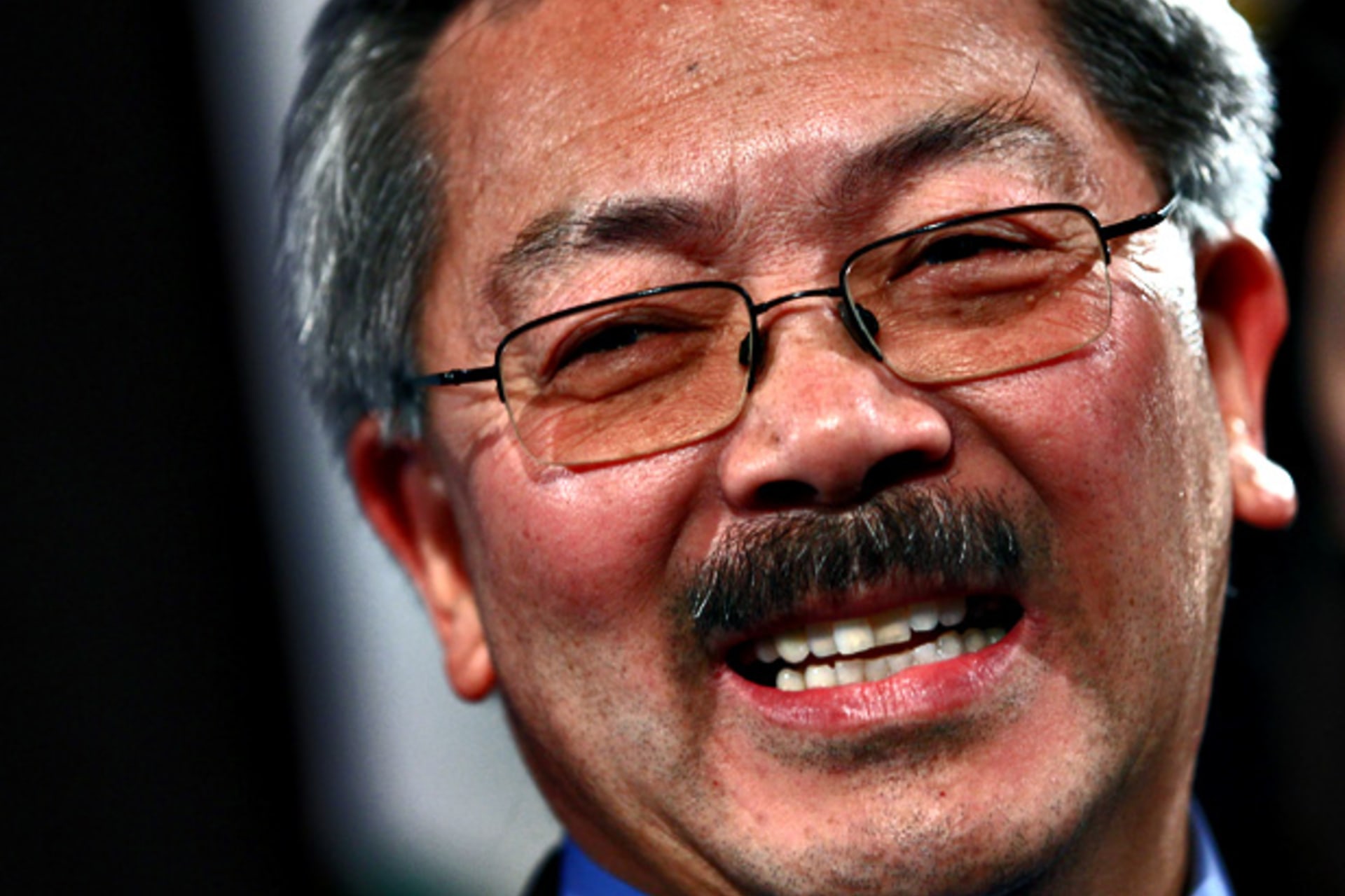 <p>San Francisco Mayor Ed Lee speaks at his election day party in San Francisco, November 2011 (Robert Galbraith/Courtesy Reuters).</p>

