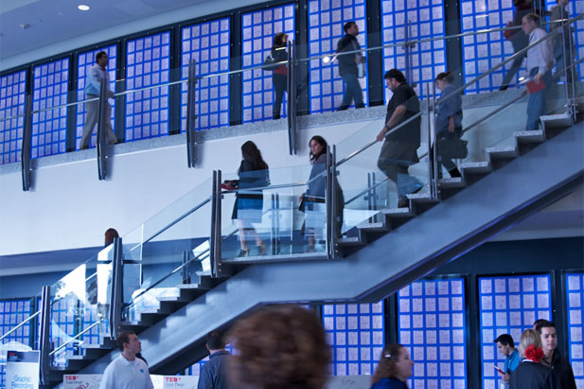 <p>The Patent Wall at Qualcomm, headquartered in San Diego, CA. Qualcomm holds the most mobile patent applications in the world. (TEDxSanDiego / Flickr)</p>
