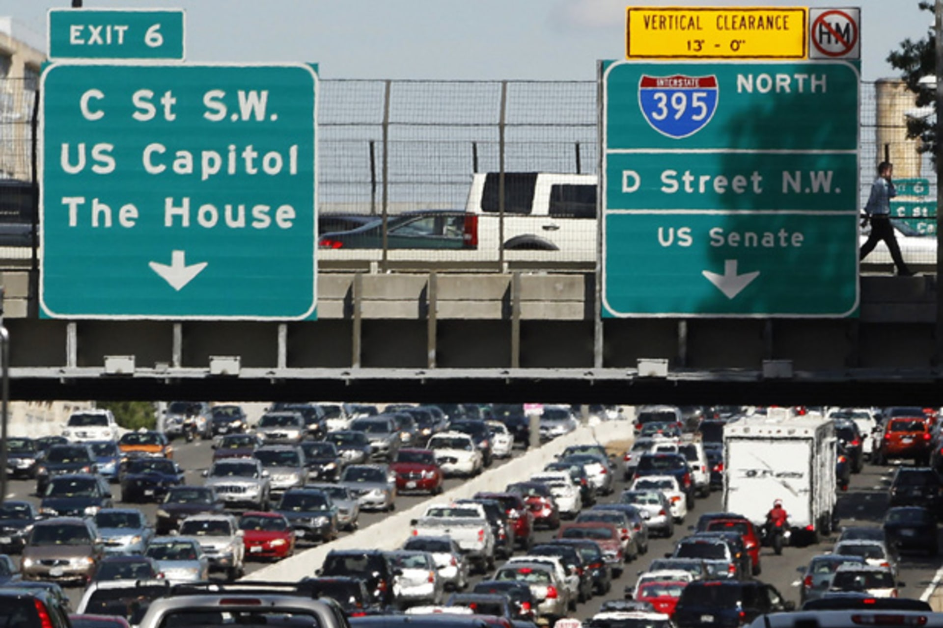 <p>Gridlock traffic is pictured on highway 395 (Jason Reed/Reuters).</p>
