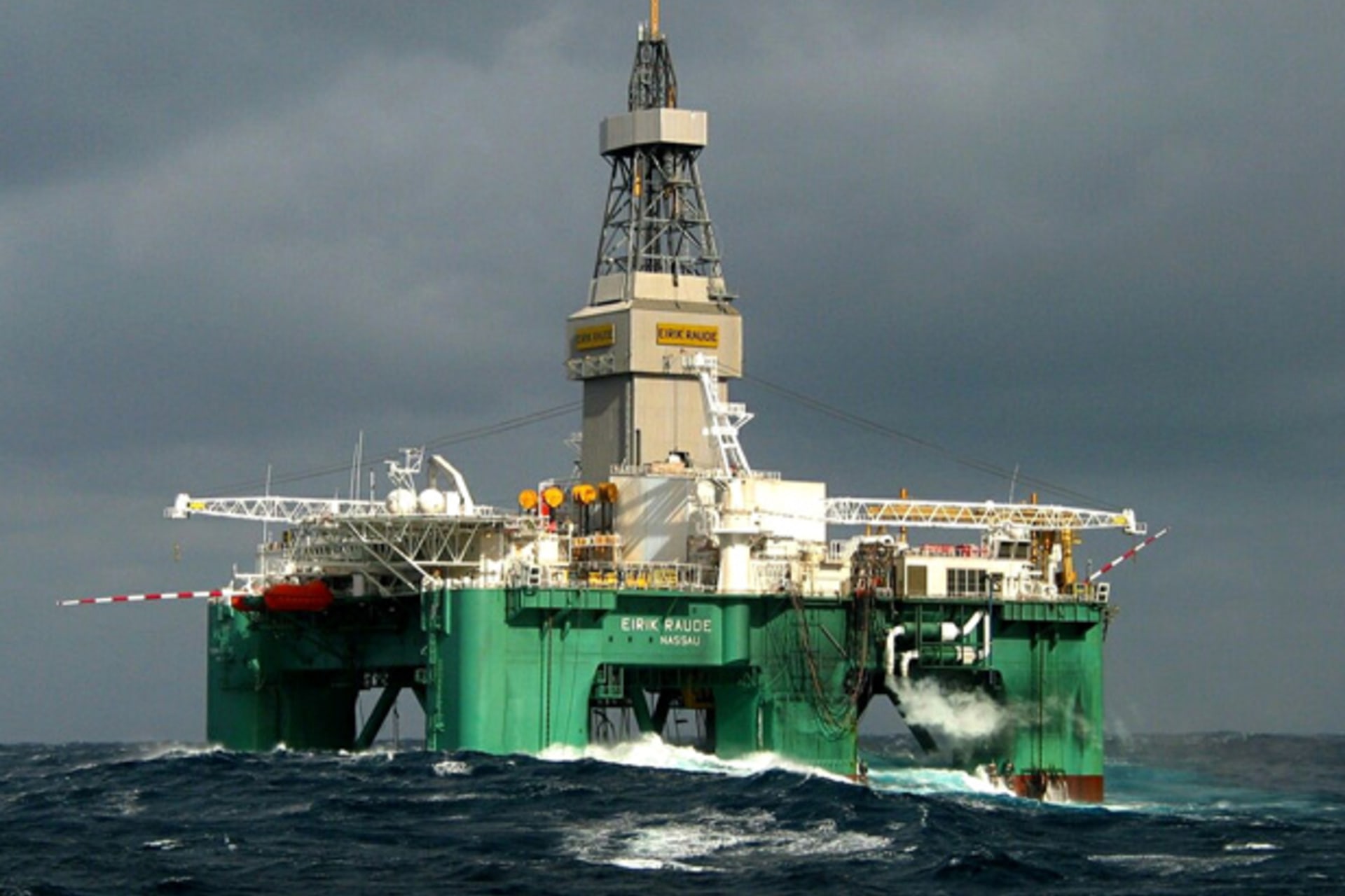 A Norwegian oil rig drilling in the Burin Sea off the shore of Canada (Ocean Rig CD/Courtesy Reuters).