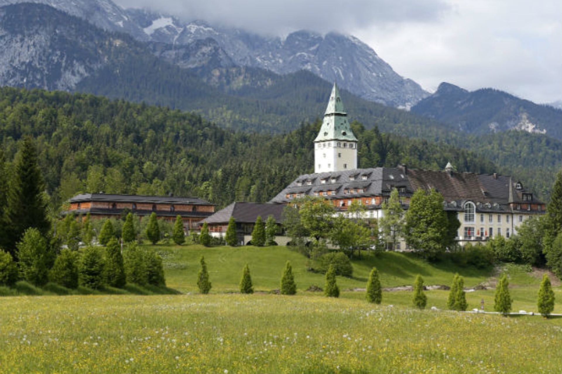 <p>A view of the Bavarian retreat of Schloss Elmau, where leaders of the Group of Seven (G7) countries will gather for their annual summit on June 7–8, 2015.</p>
