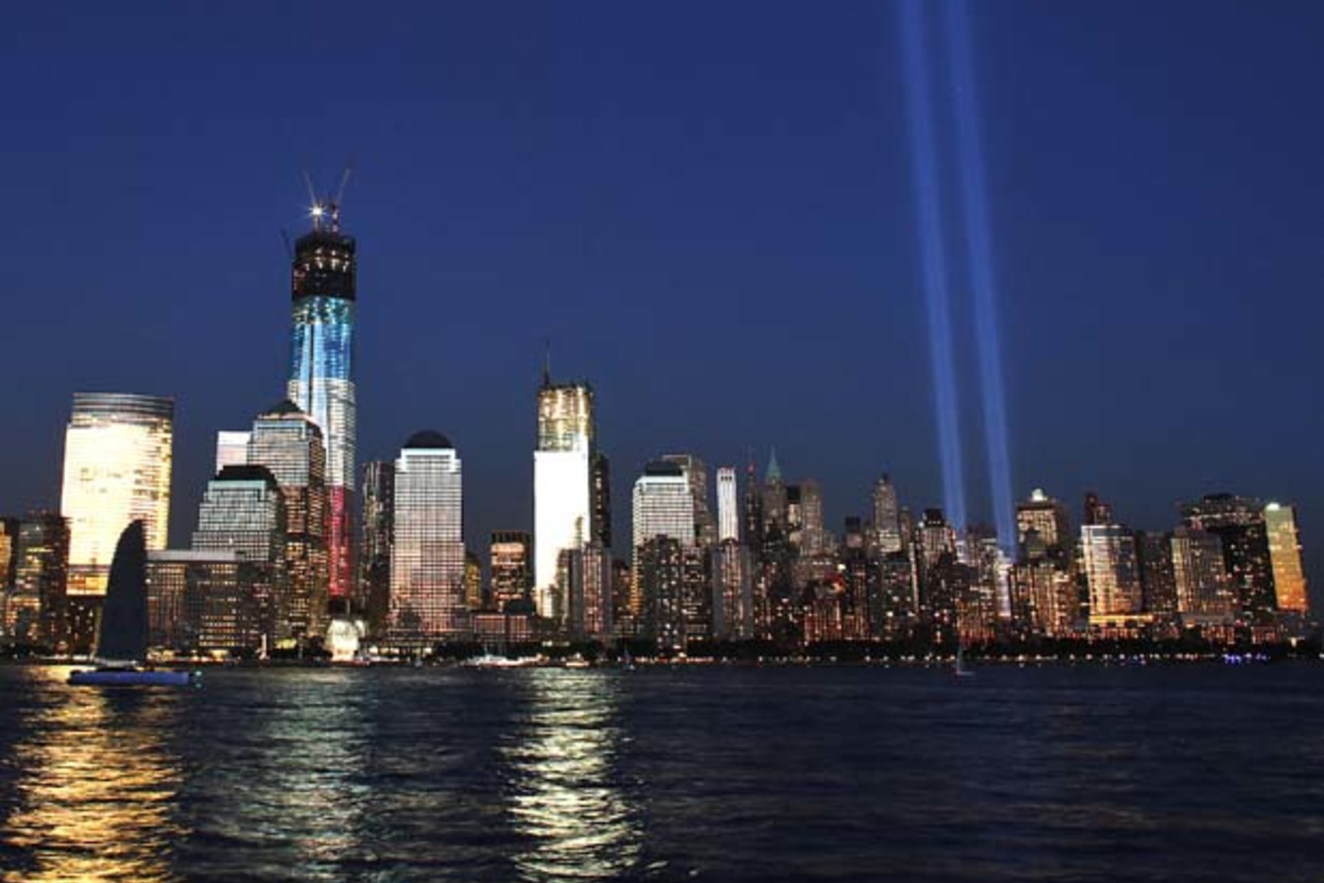 <p>The Tribute in Light art installation illuminates the New York sky on the eleventh anniversary of the September 11 attacks on the World Trade Center (Eduardo Munoz/Courtesy Reuters).</p>