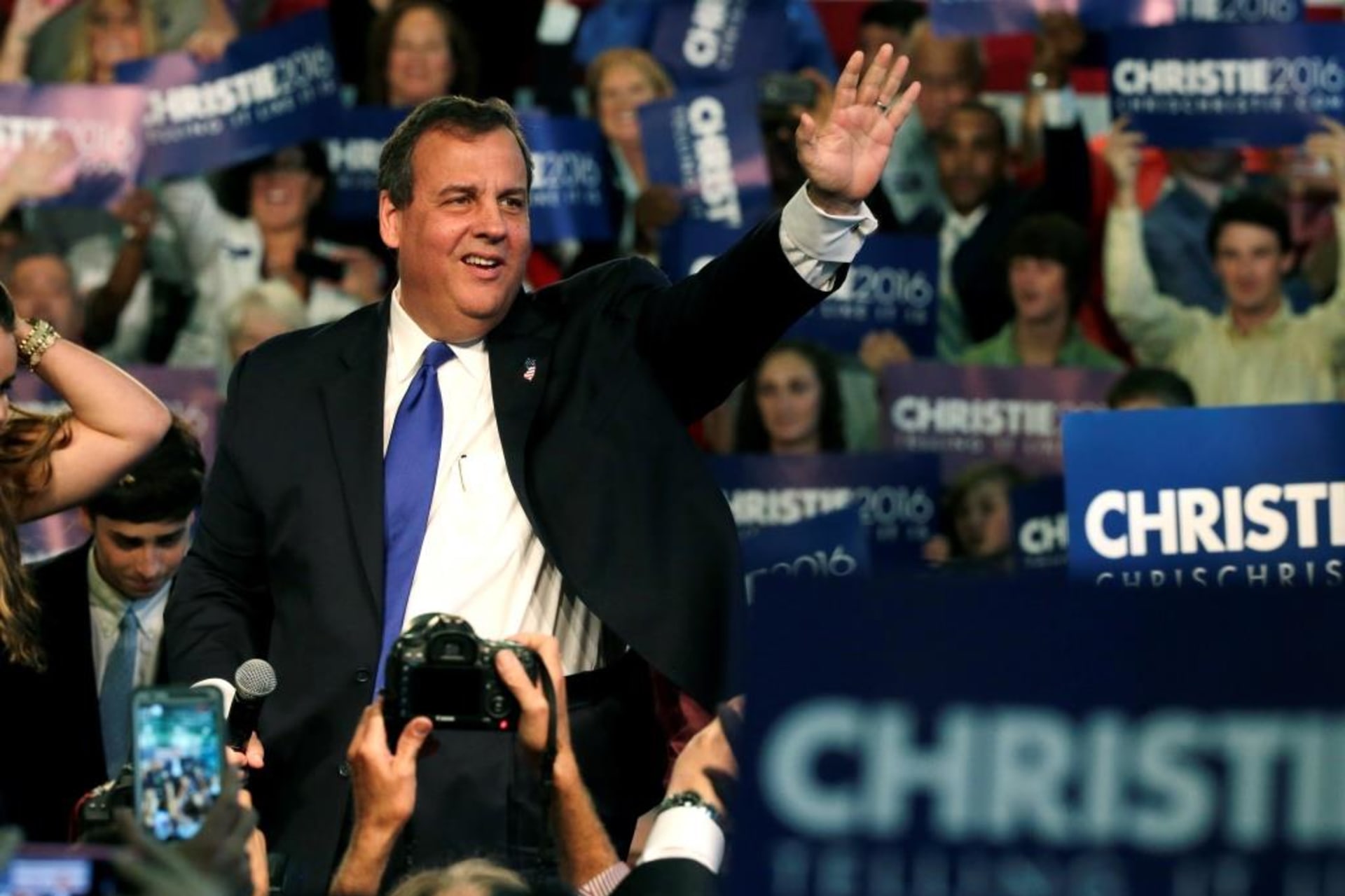 <p>New Jersey Governor Chris Christie formally announces his campaign for the 2016 Republican presidential nomination</p>