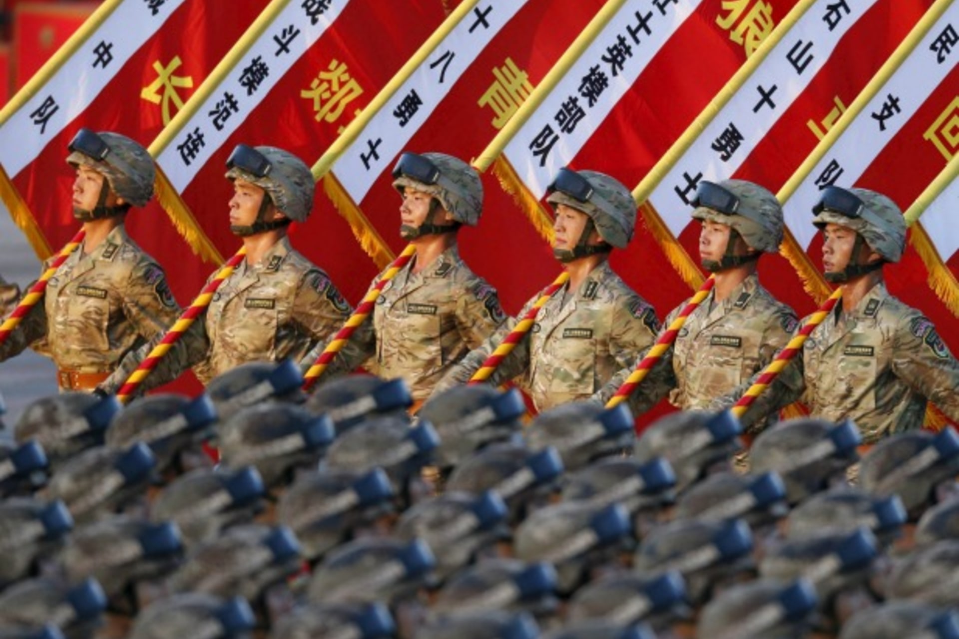 <p>Soldiers of the People’s Liberation Army (PLA) of China stand in formation in Beijing, China, September 3, 2015. China’s military is undergoing a major reorganization. (cnsphoto/Reuters)</p>
