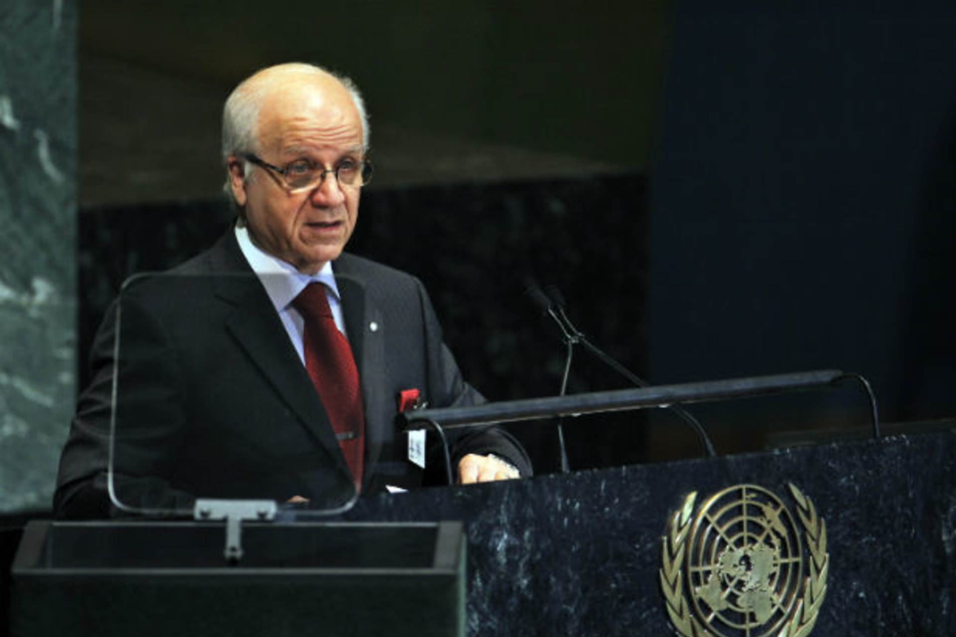 Algeria's Foreign Minister Mourad Medelci addresses the 67th United Nations General Assembly at the U.N. Headquarters in New York. 29/09/2012