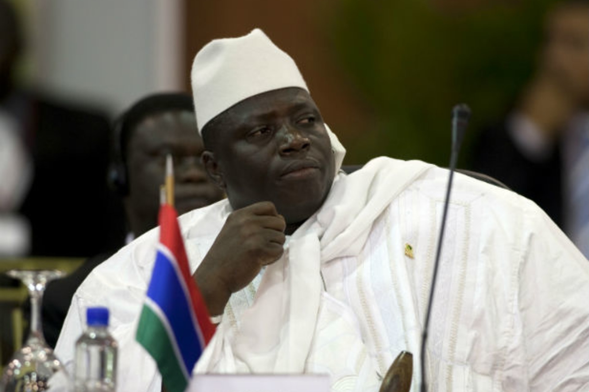 Gambia's President Al Hadji Yahya Jammeh attends the plenary session of the Africa-South America Summit on Margarita Island September 27, 2009.