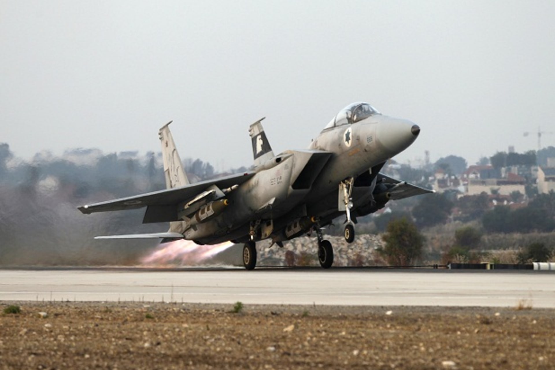 An Israeli air force F15-E fighter jet takes off for an Israeli mission in 2012.