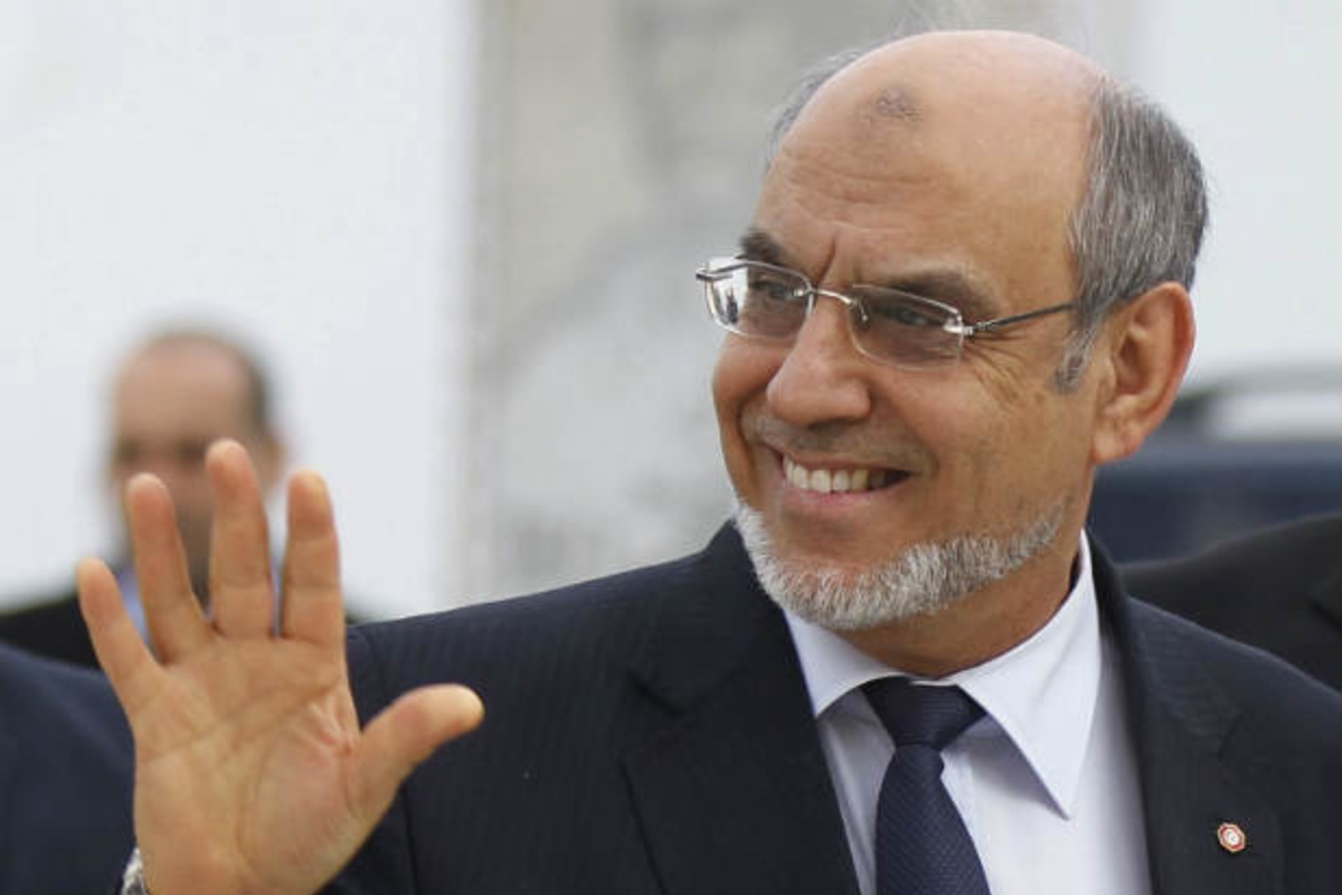 Tunisian prime minister Hamadi Jebali arrives for a round of consultations with other political parties at the Carthage Palace in Tunis, February 15, 2013 (Mili/Courtesy Reuters).