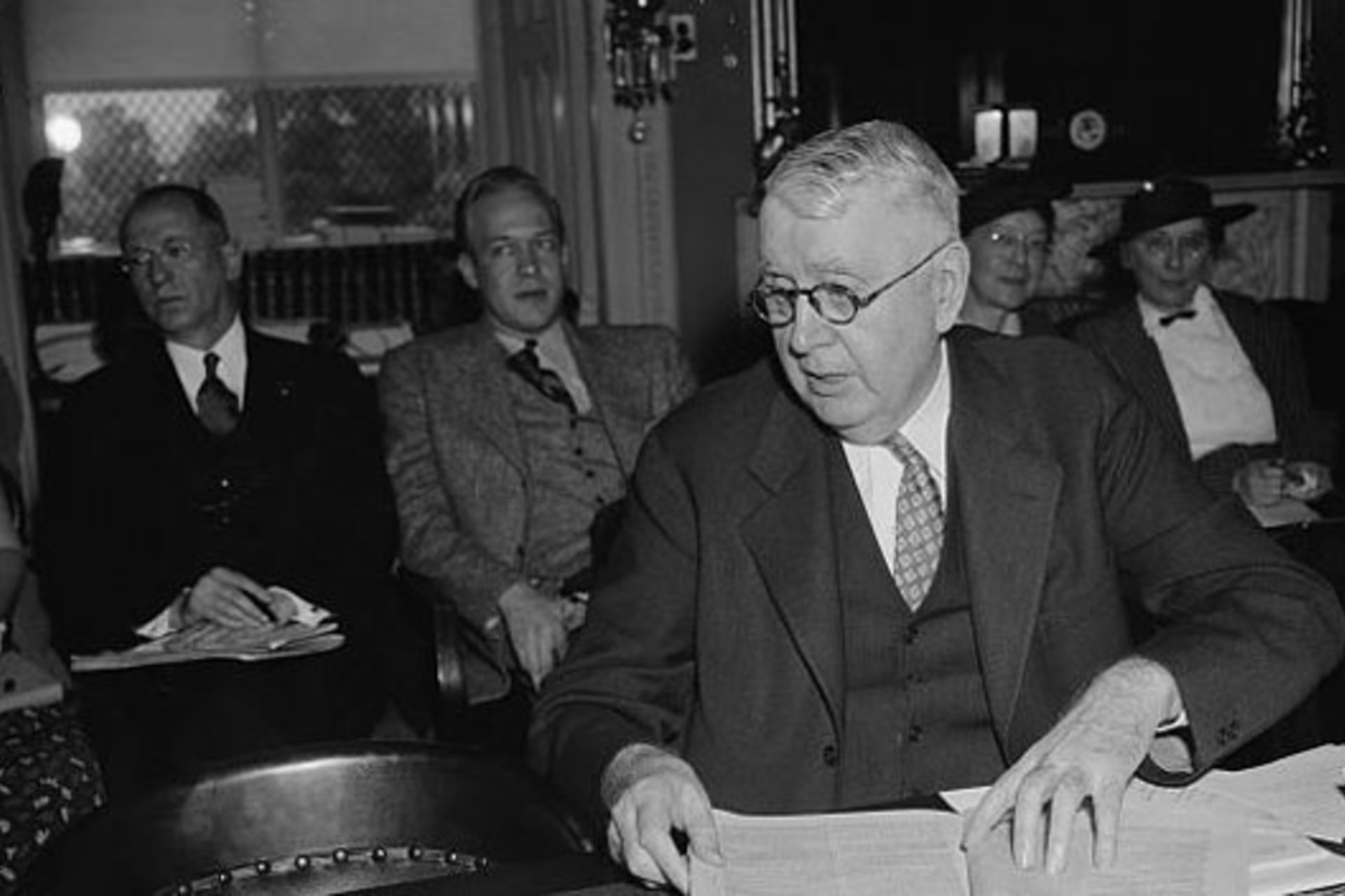 <p>Rep. Louis Ludlow appealed for approval of a constitutional amendment requiring a referendum on participation in a foreign war. (Harris & Ewing/courtesy Library of Congress)</p>
