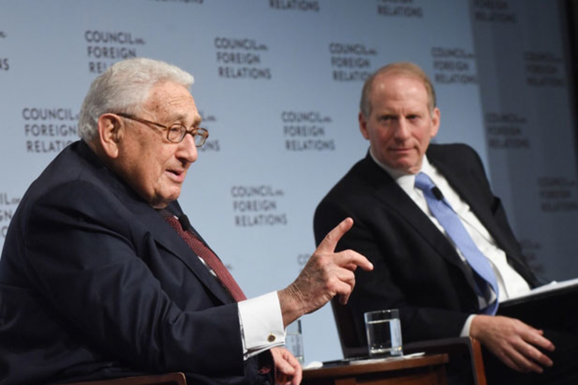 <p>Kissinger and Haass</p>
