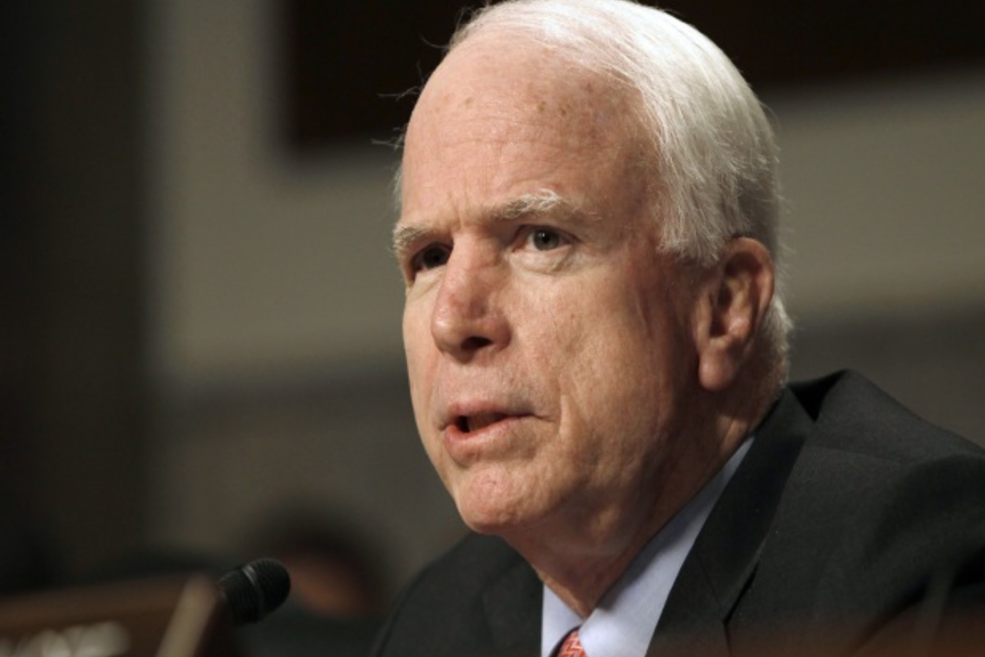 <p>Senator John McCain speaks on the floor of Congress (Hyungwon Kang/Courtesy Reuters).</p>
