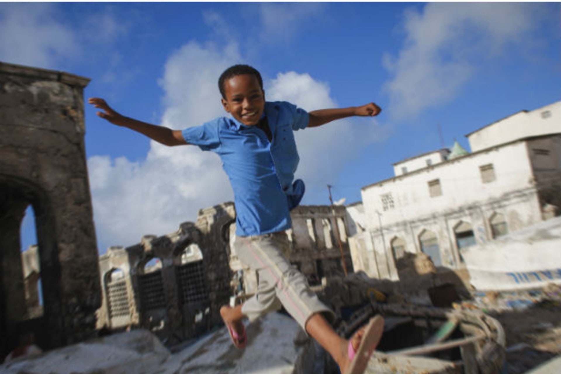 Africa - Somali Child Jumps Lands on Hopeful Continent