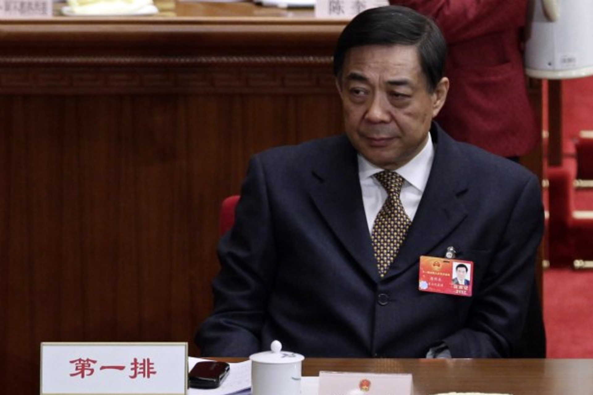 <p>China’s Chongqing Municipality Communist Party Secretary Bo Xilai at the opening ceremony of National People’s Congress in Beijing on March 5, 2012.</p>
