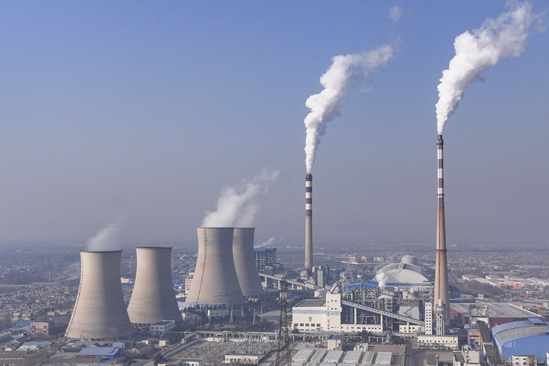 <p>An aerial photo shows a power plant in Tengzhou, China, on January 11, 2025.</p>
