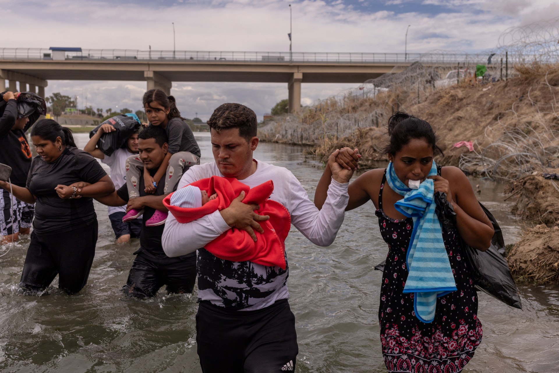 Photo of Cuban Migrants attempting to cross the U.S.-Mexico border