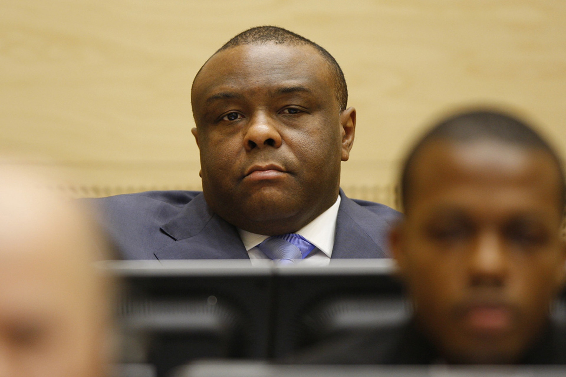 Former Congolese Vice President Jean-Pierre Bemba appears at The Hague. 