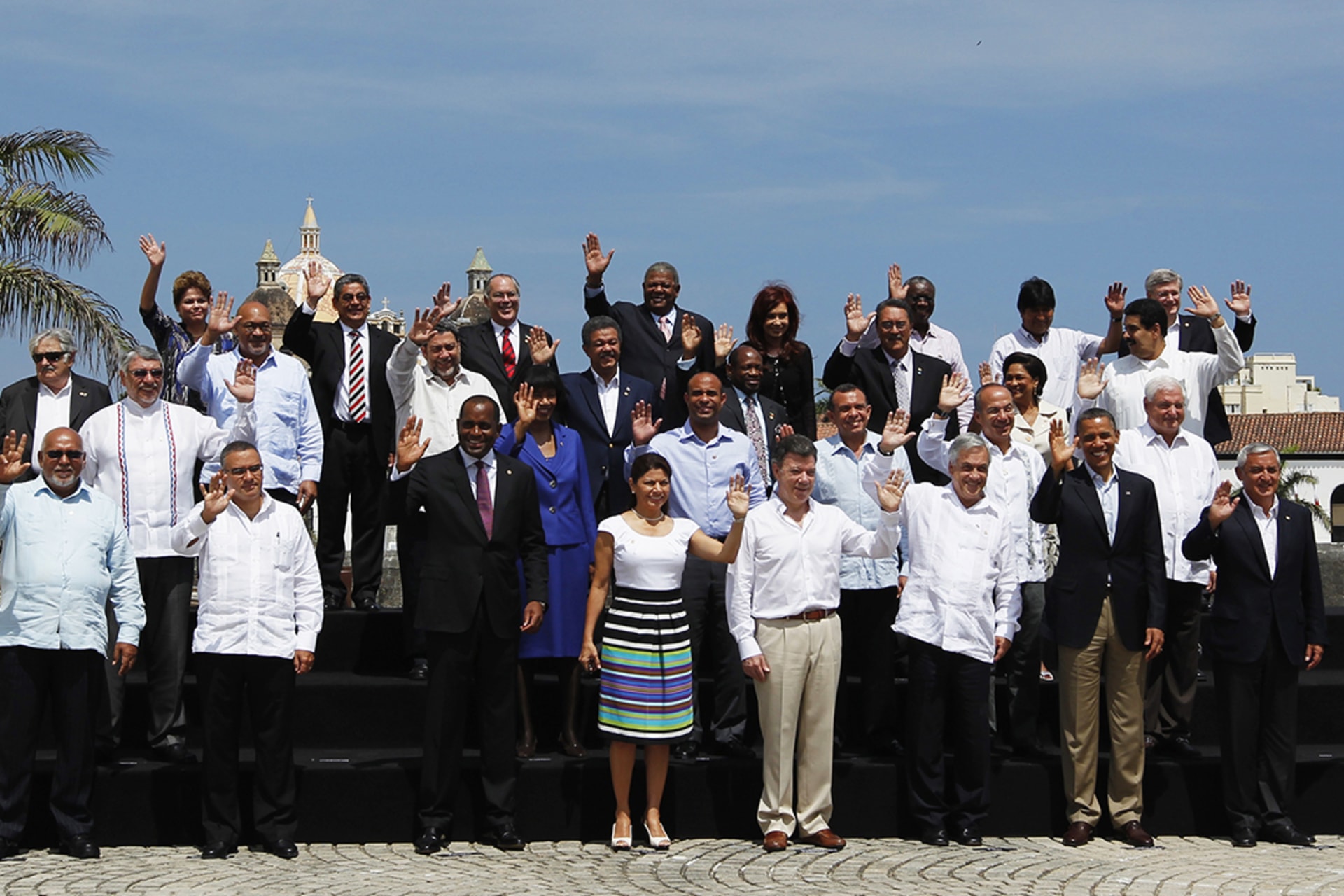 Heads of state pose at the sixth Summit of the Americas in Cartagena, Colombia, in April 2012. Enrique Marcarian/Reuters