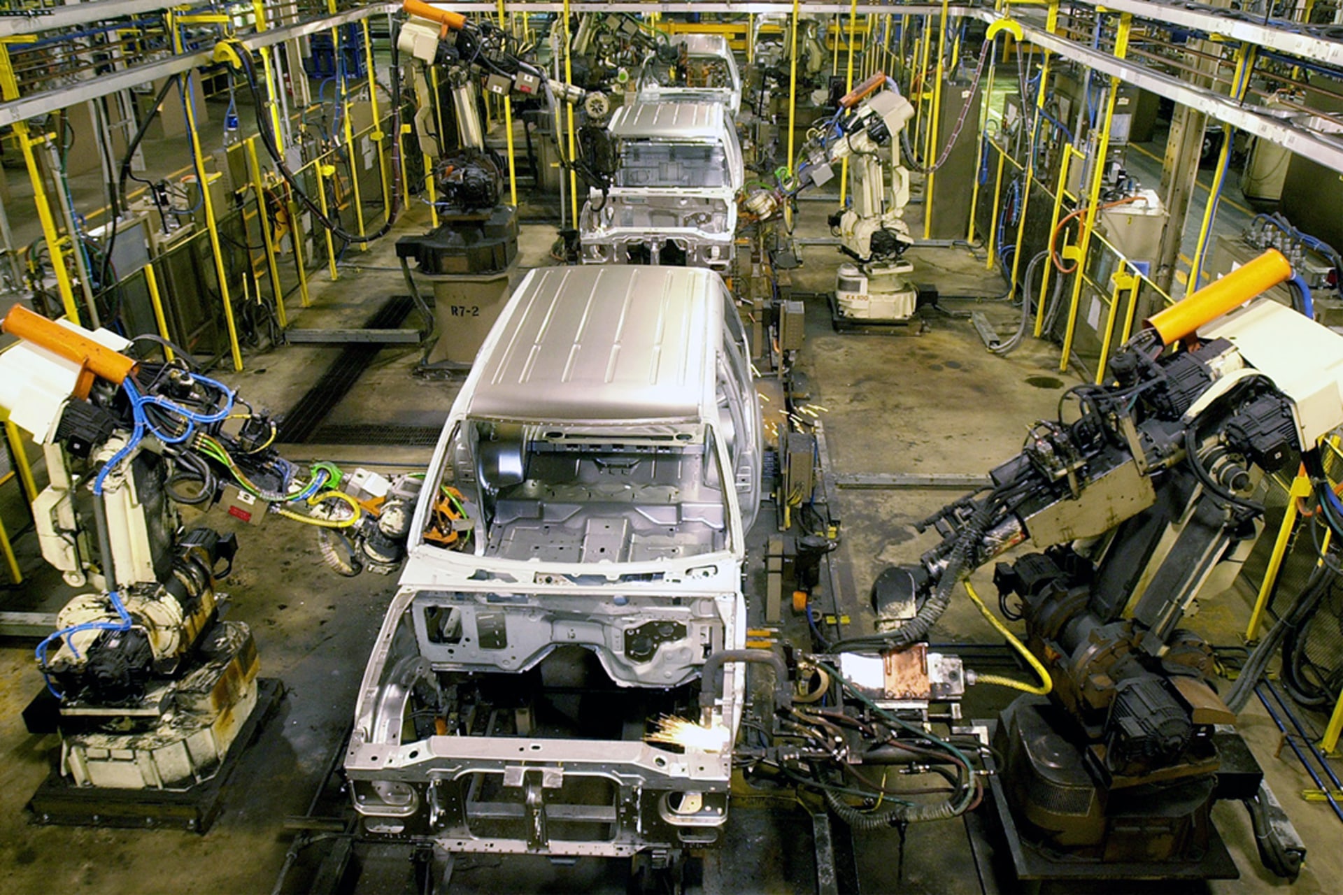 A Ford assembly plant in Louisville, Kentucky, building new SUVs, April 4, 2001.