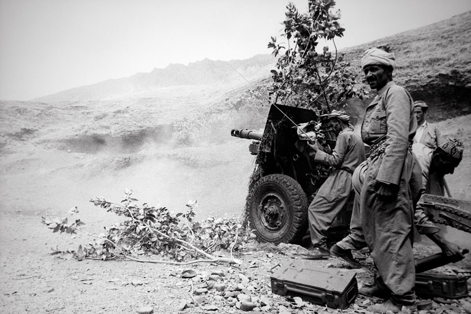 Kurdish fighters are seen in Rawanduz, Iraq, in September 1974. 