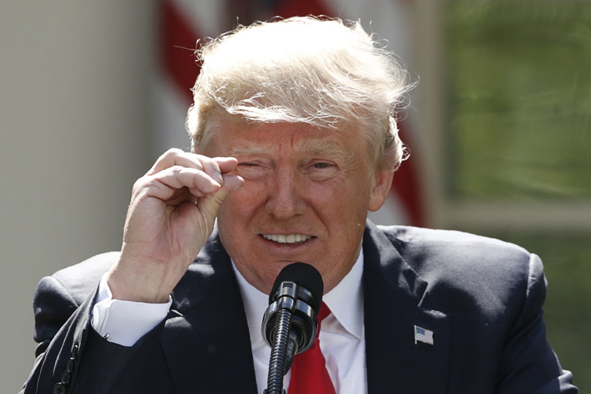 Trump refers to the magnitude of global climate change as he announces his decision to withdraw the United States from the Paris climate agreement. Kevin Lamarque/Reuters
