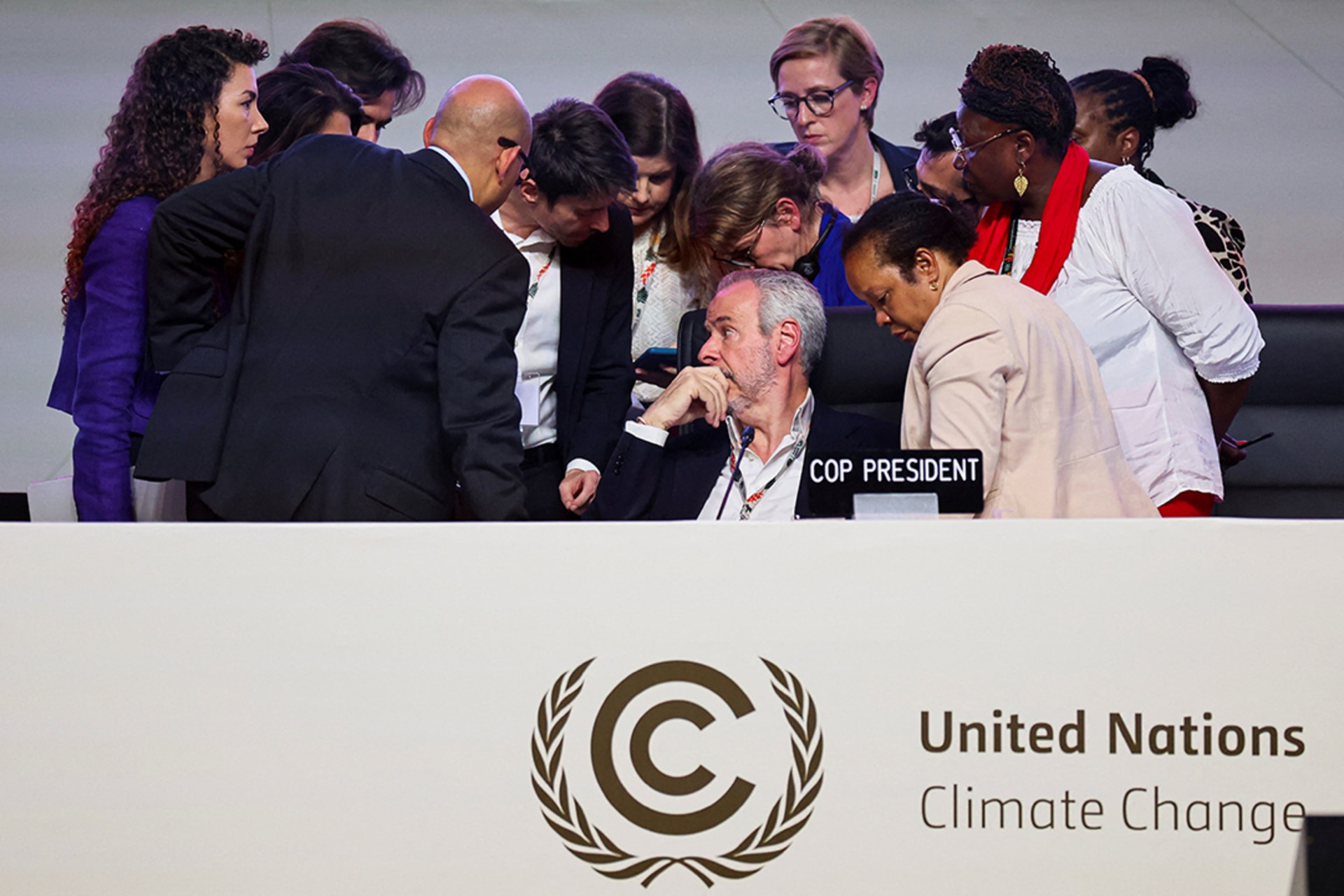 COP President André Aranha Corrêa do Lago attends the plenary session at COP30 in Belém, Brazil, November 22, 2025. Adriano Machado/Reuters