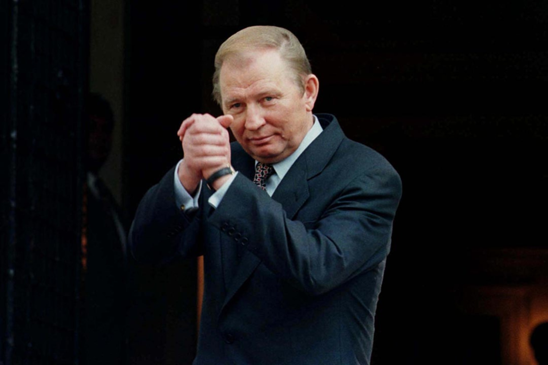 Ukrainian President Leonid Kuchma visits Athens, Greece, in November 1994. 