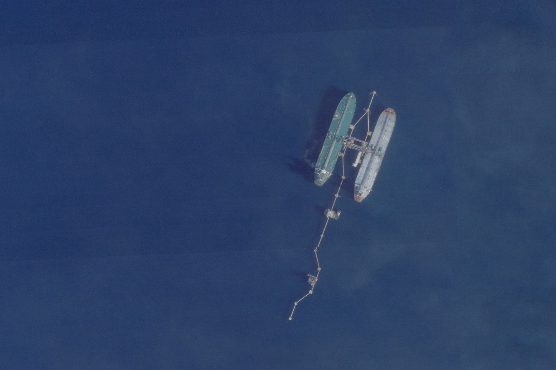 <p>A satellite image shows the very large crude carrier (VLCC) Skipper, which British maritime risk management group Vanguard said was believed to have been seized on December 10, as well as another vessel, off Port Jose, Venezuela, November 18, 2025.</p>
