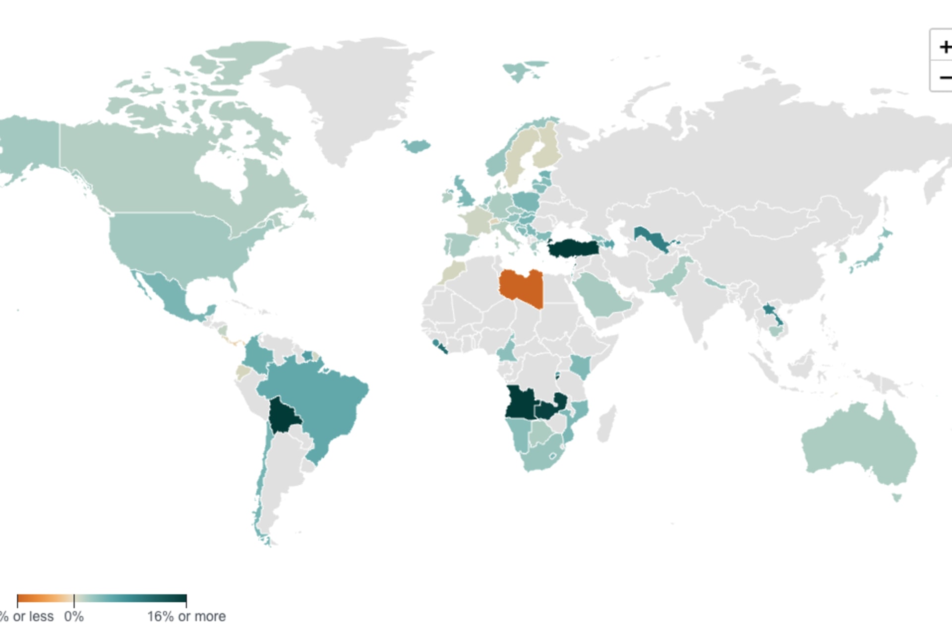 Global inflation tracker map