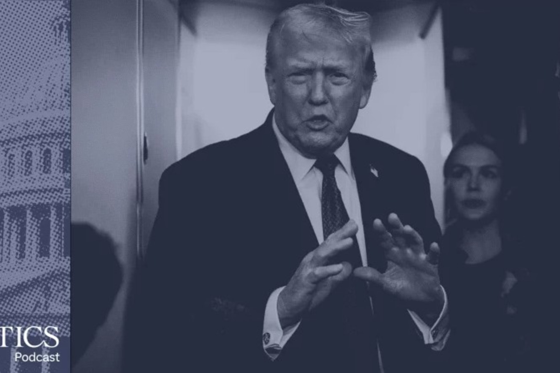 <p>President Donald Trump speaks to reporters while in flight on Air Force One to Joint Base Andrews, Md., Sunday, Jan. 11, 2026.</p>
