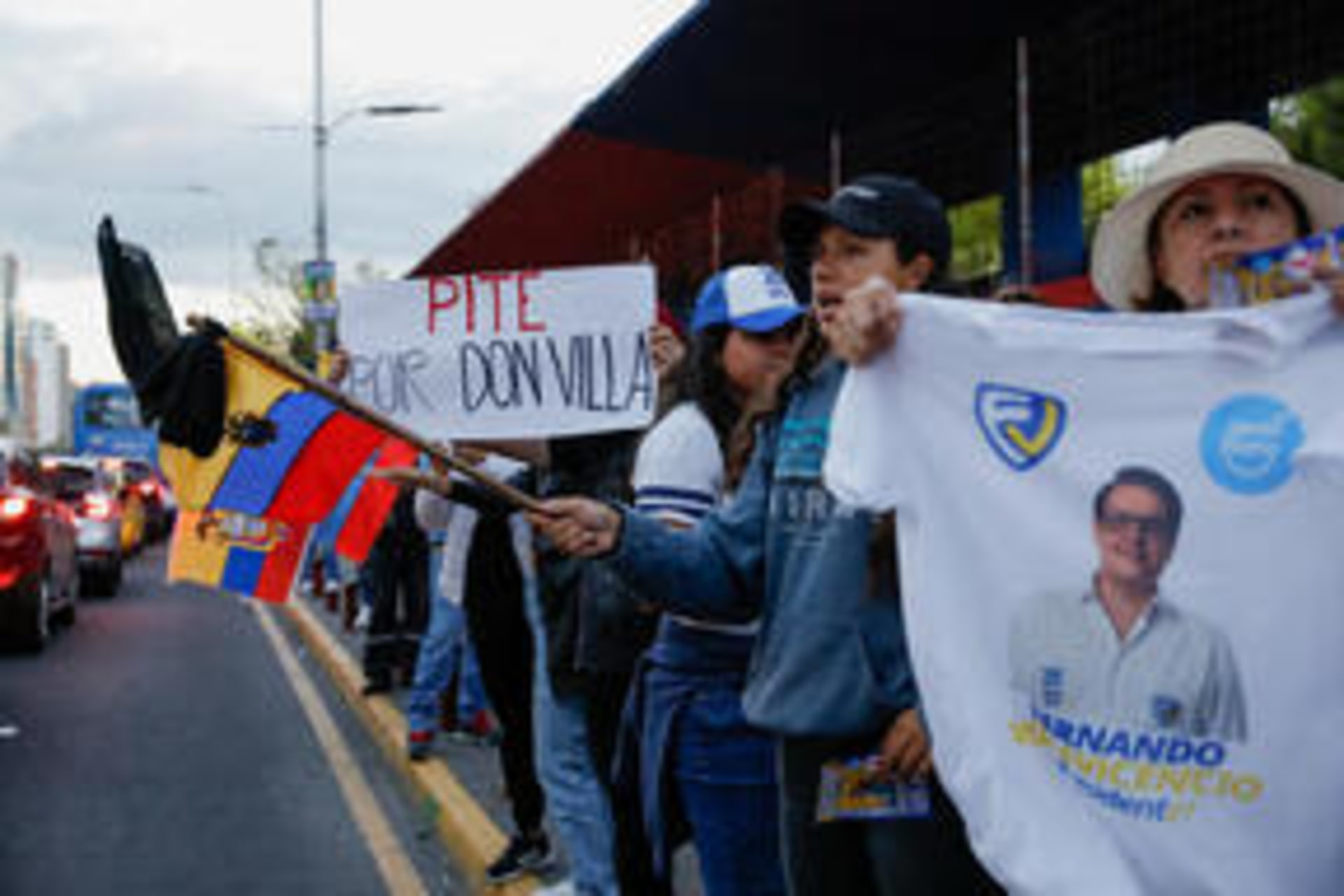 Photo of Demonstration After Killing of Fernando Villavicencio