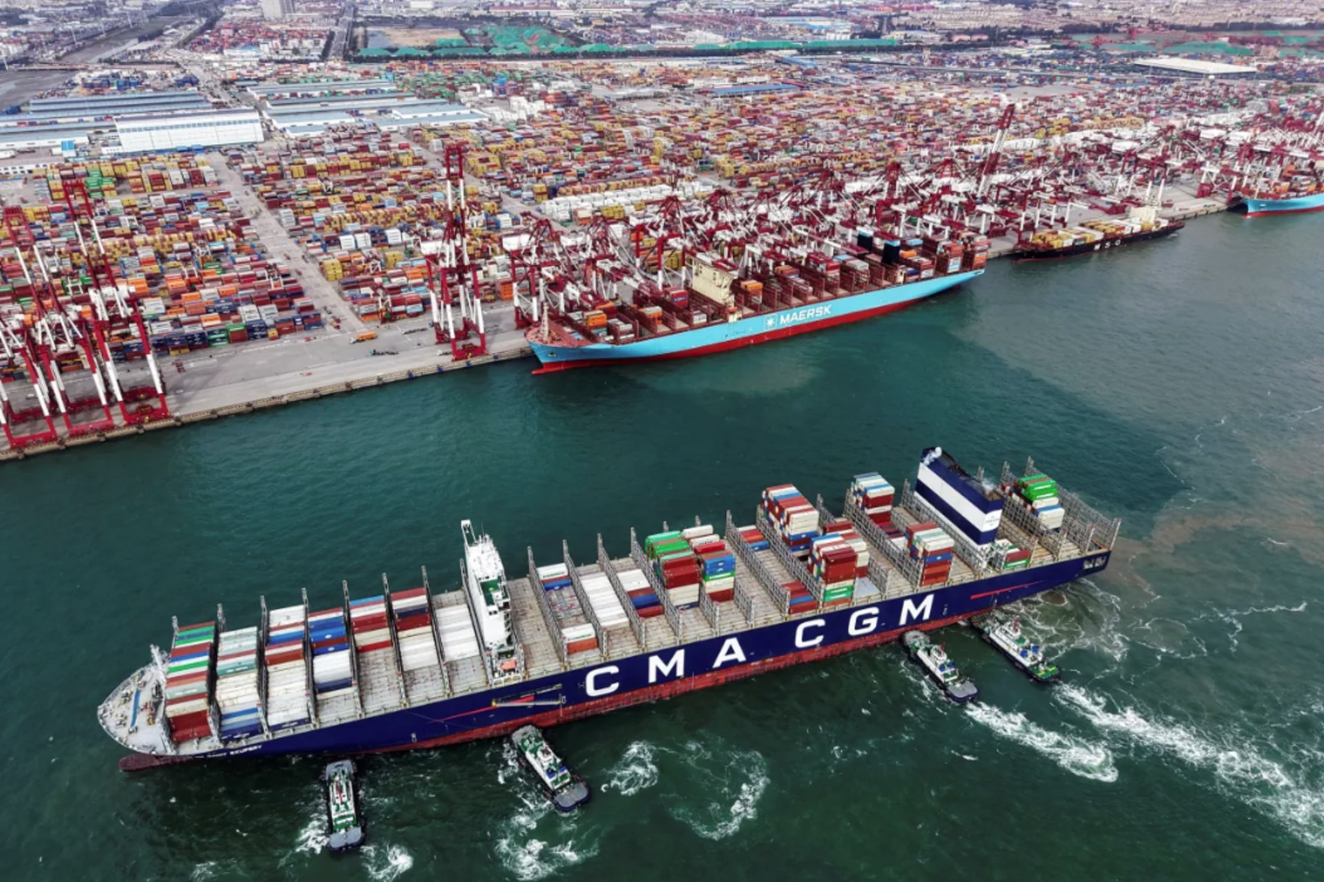<p>At the port in Qingdao, China, October 2025</p>