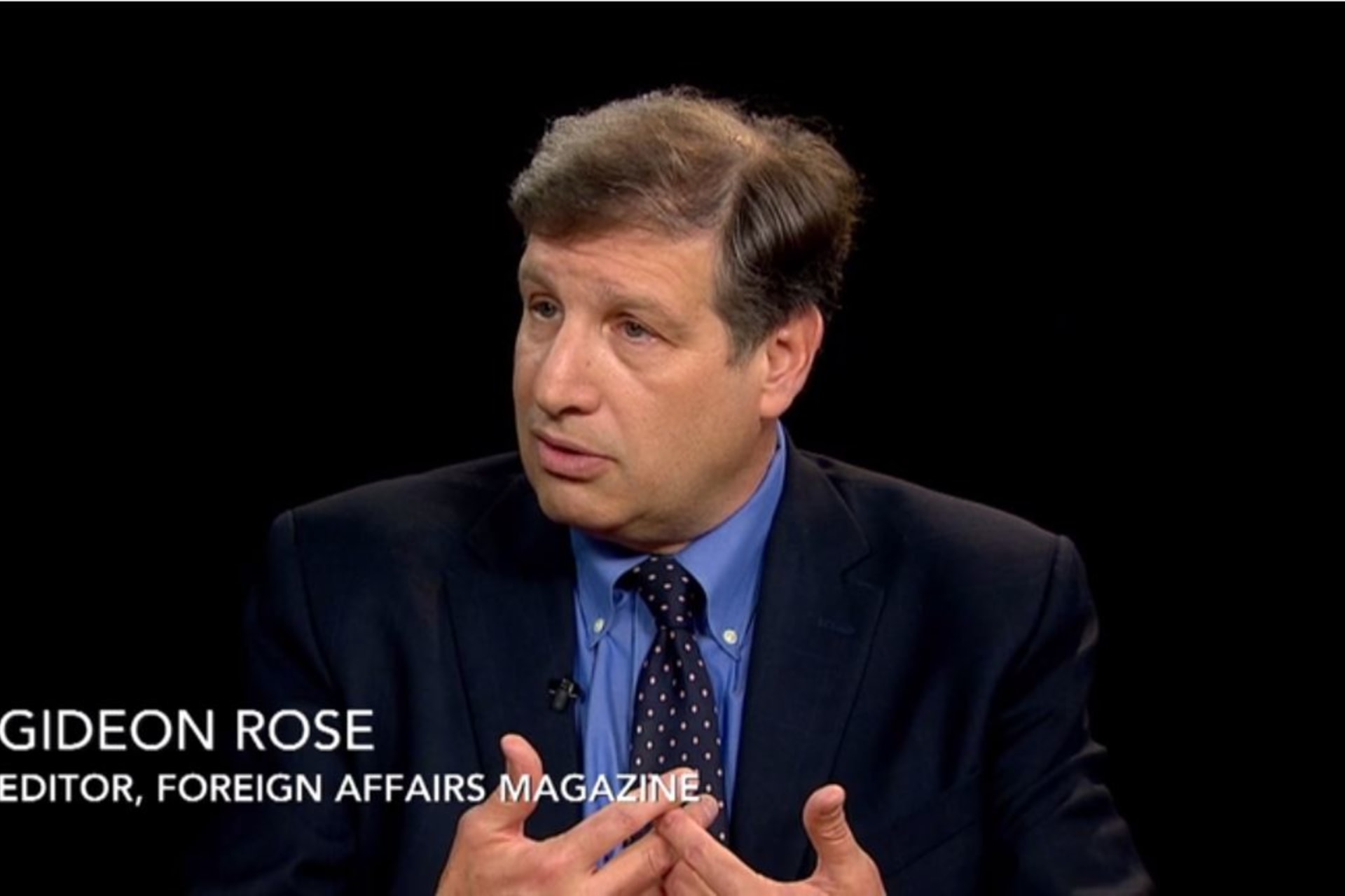 <p>Gideon on Charlie Rose</p>
