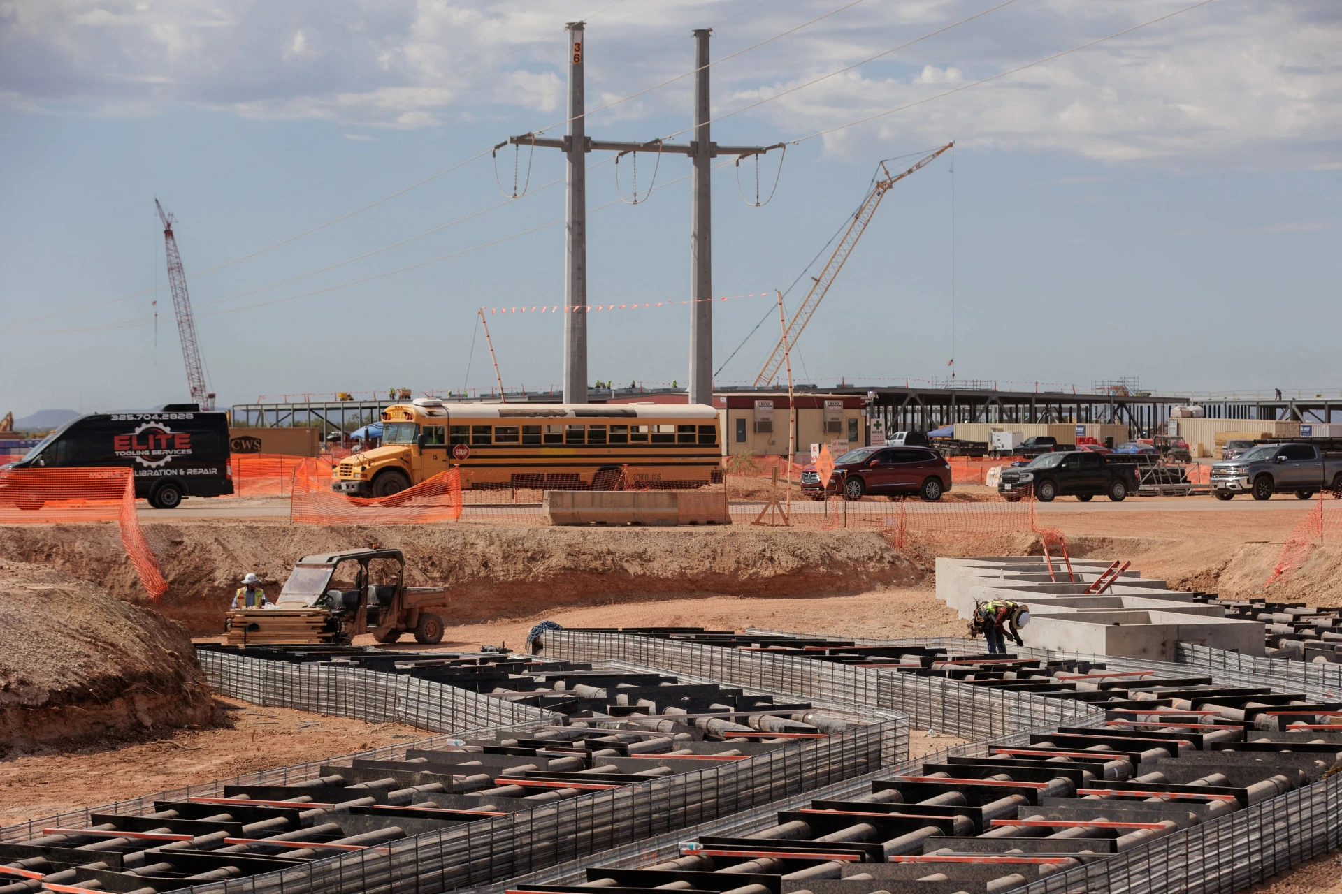 <p>Conduits for fiber to connect superclusters of data centers are shown at an OpenAI data center in Abilene, Texas, in September 2025.</p>