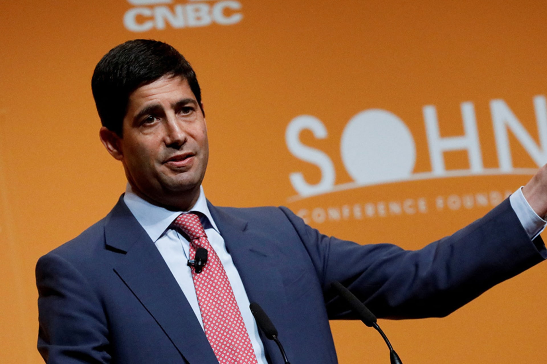 Kevin Warsh, Fellow in Economics at the Hoover Institution and lecturer at the Stanford Graduate School of Business, speaks during the Sohn Investment Conference in New York City.