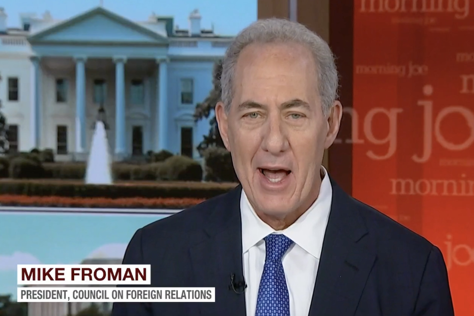 CFR President Michael Froman is interviewed on MS Now's Morning Joe.