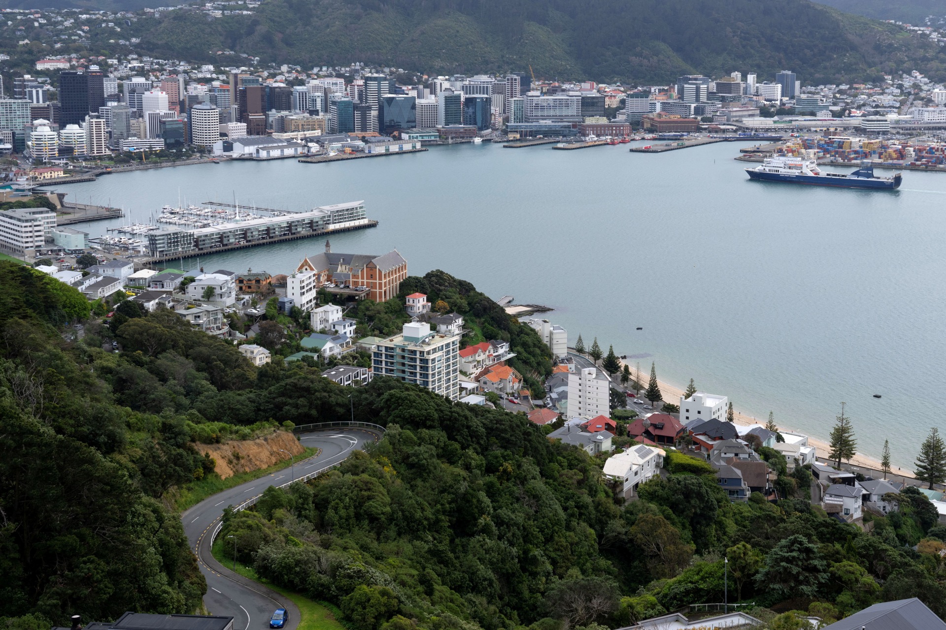 A view of Lambton Harbour and the city skyline in Wellington