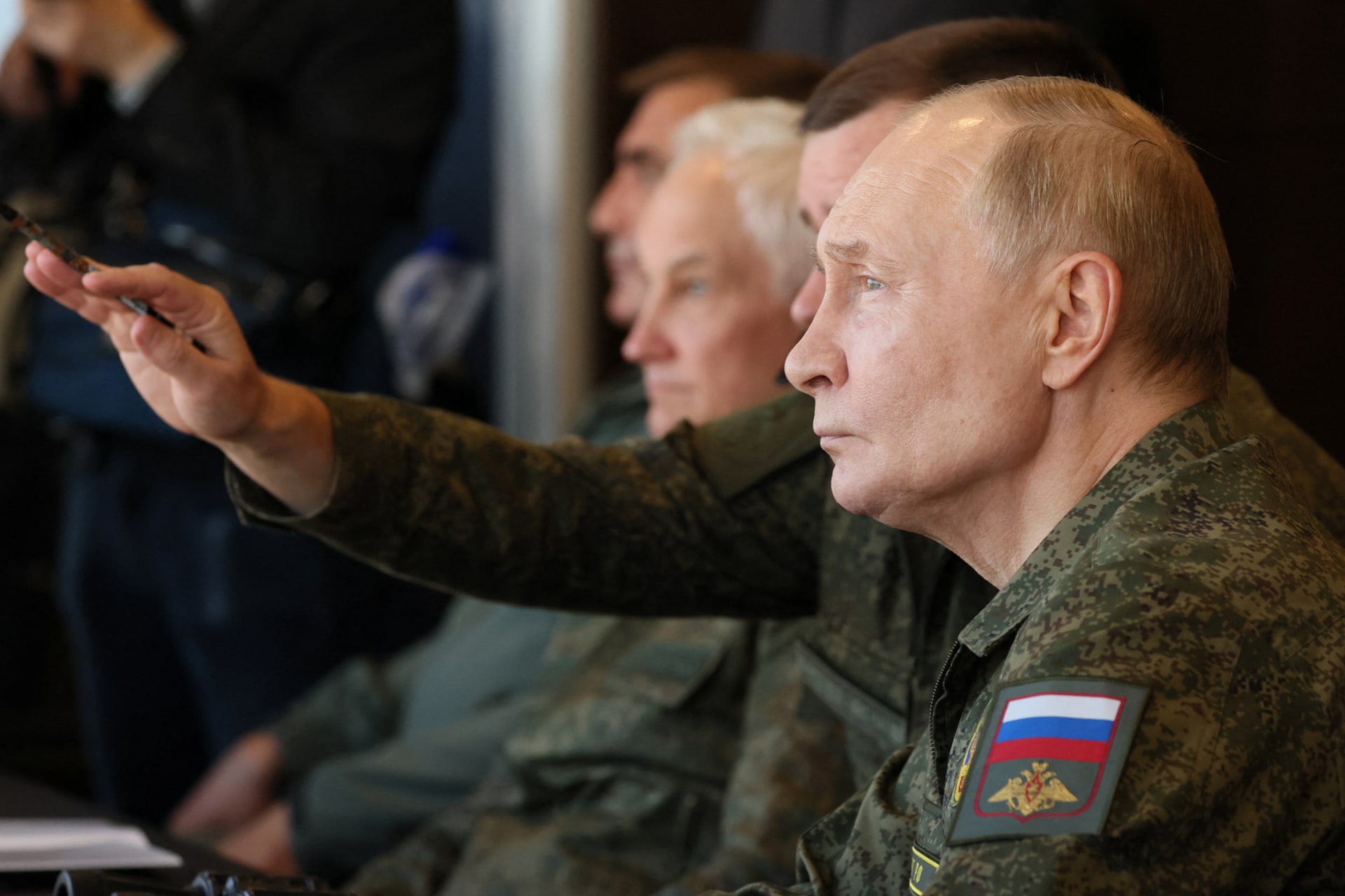 Russian President Vladimir Putin observes joint military exercises between Russia and Belarus, codenamed Zapad-2025, in the Nizhny Novgorod region of Russia.