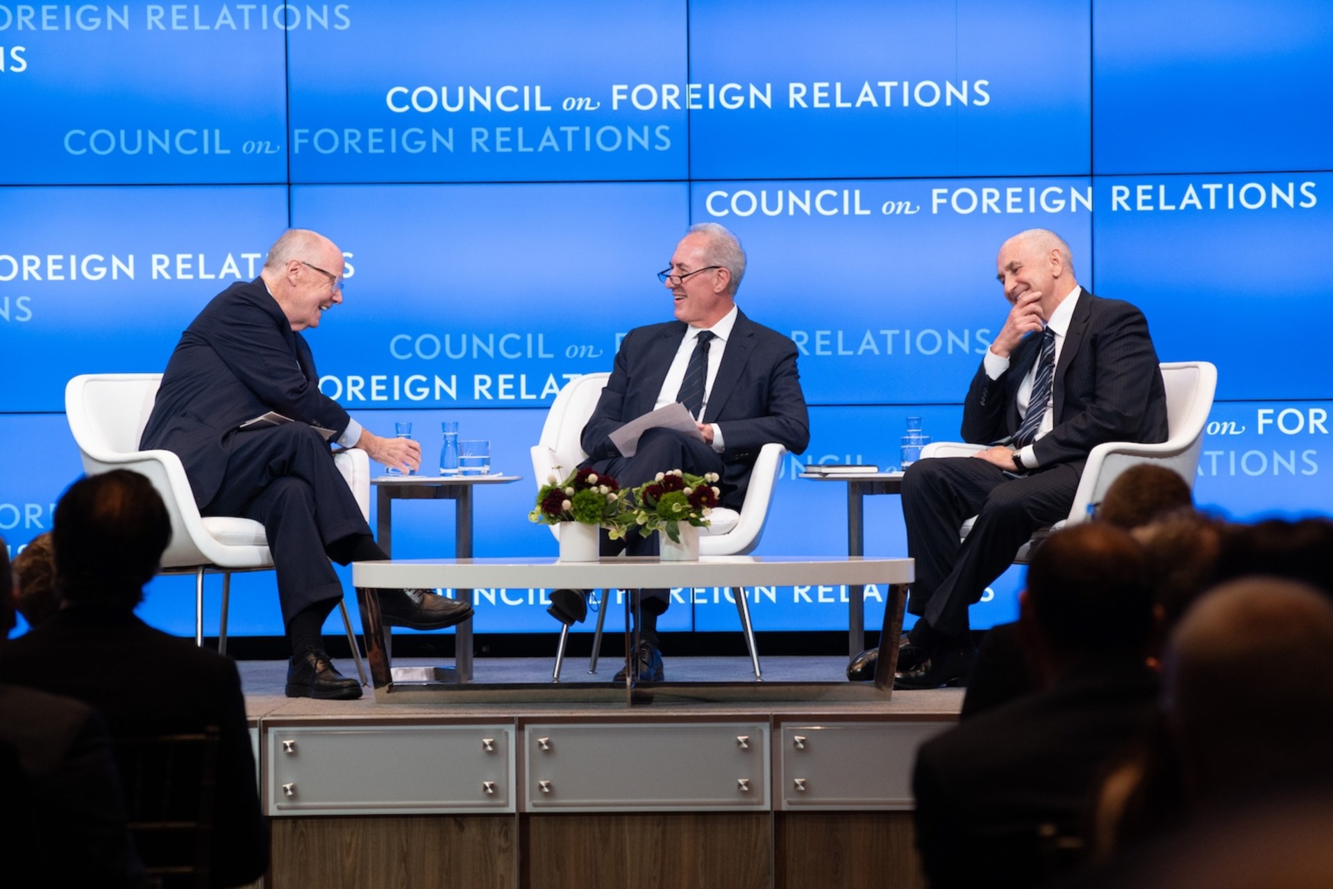 <p><span class="TextRun Highlight SCXW164429746 BCX0" lang="EN-US" xml:lang="EN-US" data-contrast="none"><span class="NormalTextRun SCXW164429746 BCX0">Distinguished Fellow Thomas E. Donilon, CFR President Michael Froman, and former White House Deputy Chief of Staff Christopher </span><span class="NormalTextRun SCXW164429746 BCX0">P. </span><span class="NormalTextRun SCXW164429746 BCX0">Liddell discuss the impact of the 2024</span> <span class="NormalTextRun SCXW164429746 BCX0">U.S.</span></span> <span class="TextRun Highlight SCXW164429746 BCX0" lang="EN-US" xml:lang="EN-US" data-contrast="none"><span class="NormalTextRun CommentHighlightPipeRest SCXW164429746 BCX0">election on foreign policy issues and presidential transitions at CFR’s Annual Dinner</span><span class="NormalTextRun SCXW164429746 BCX0">.</span></span><span class="EOP SCXW164429746 BCX0" data-ccp-props="{"134245417":false,"134245418":false,"134245529":false,"201341983":0,"335559740":240}"> </span></p>
