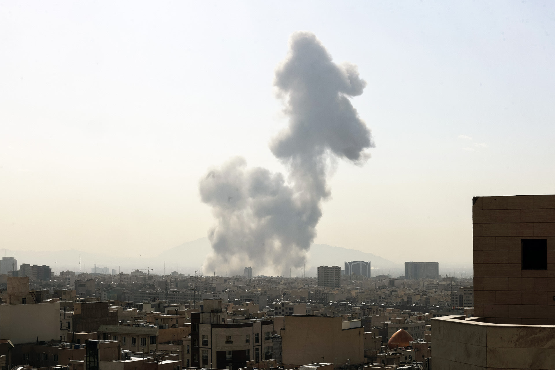 <p>A plume of smoke rises following a reported explosion in Tehran, Iran, February 28, 2026.</p>