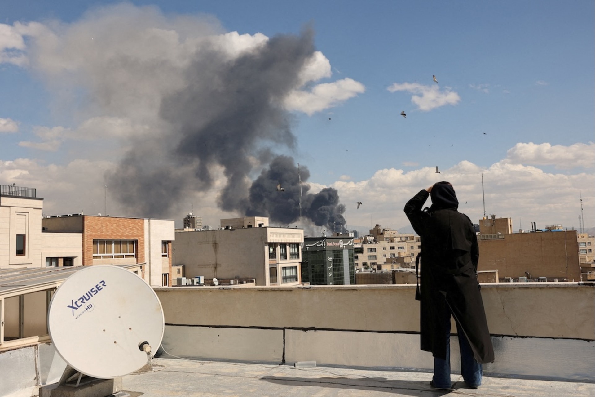 <p>Smoke rises following an explosion, after Israel and the U.S. launched strikes on Iran, in Tehran, Iran, March 1, 2026.</p>