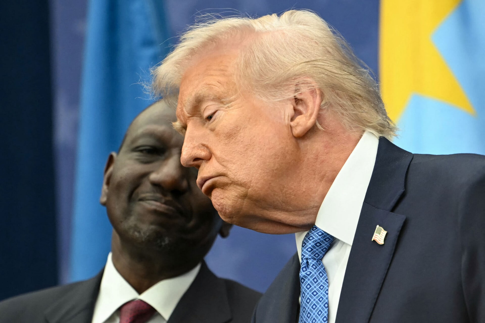 <p>U.S. President Donald Trump and Kenya’s President William Ruto attend the signing ceremony of a peace deal between Rwanda and the Democratic Republic of Congo at the United States Institute of Peace in Washington, D.C., on December 4, 2025.</p>
