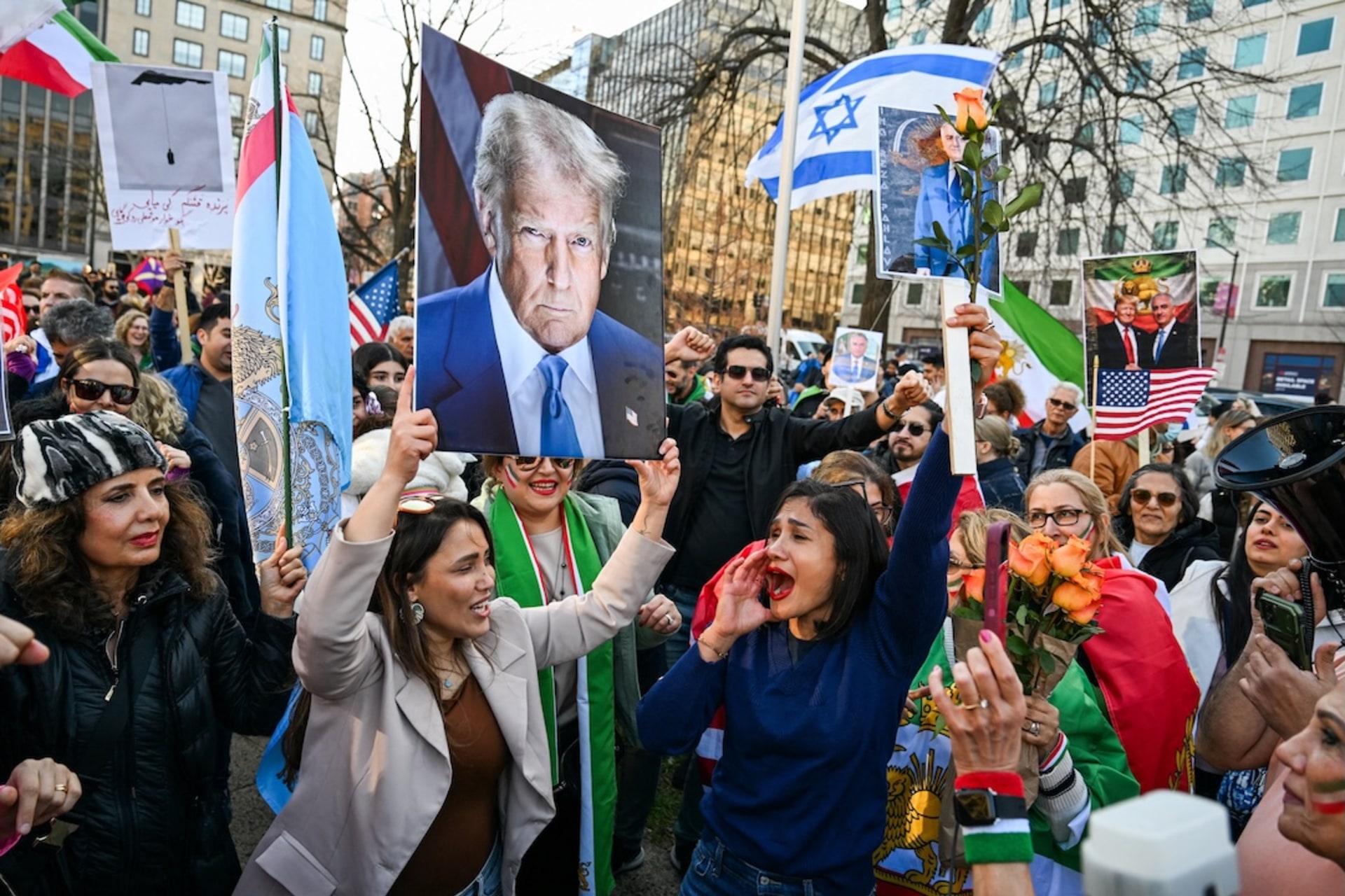 <p>A demonstrator holds a picture of U.S. President Donald Trump during a “Free Iran” and pro-Trump rally in Washington, D.C., U.S., March 7, 2026.</p>
