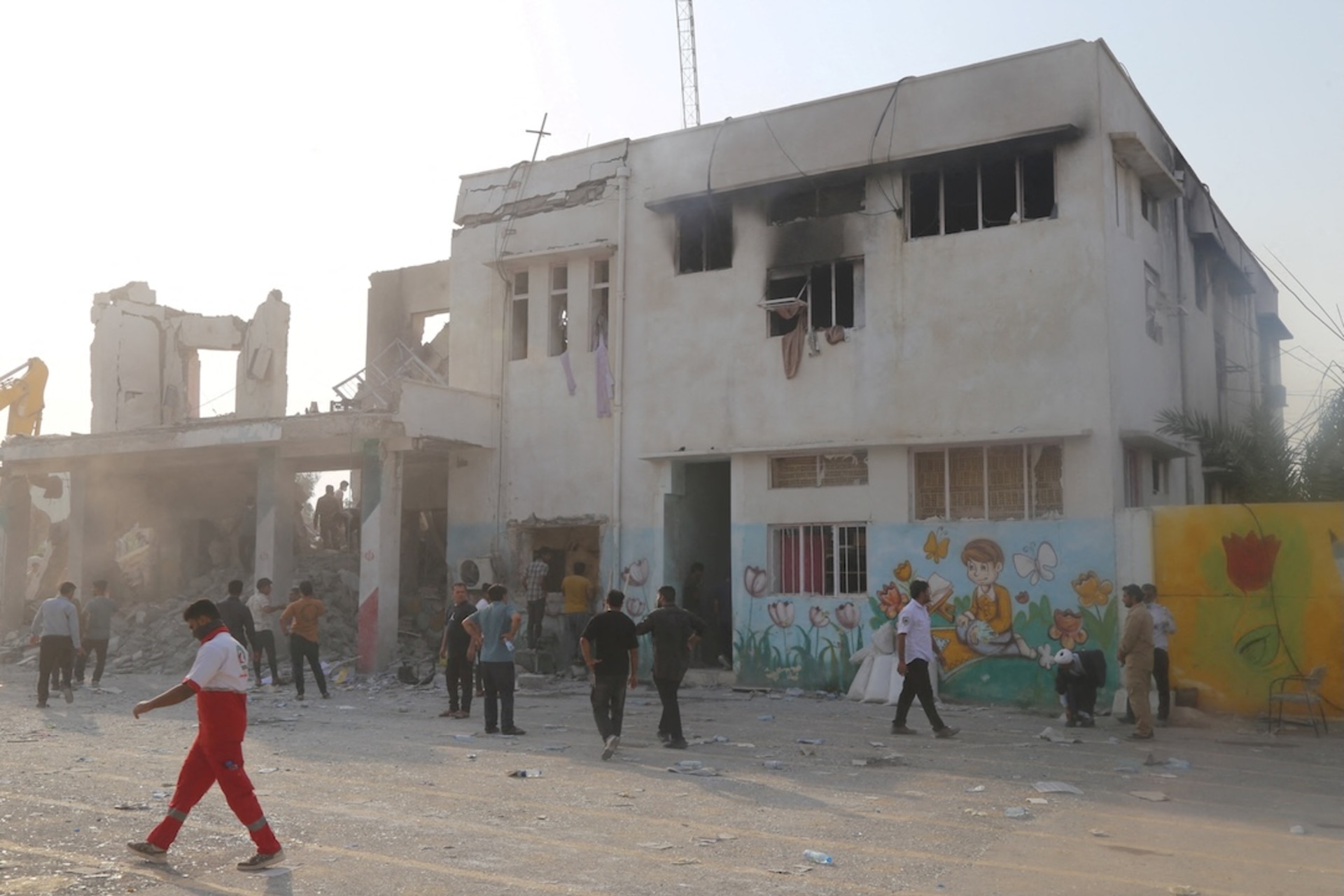 <p>The aftermath of a reported strike on a school in Minab, Iran, February 28, 2026. </p>
